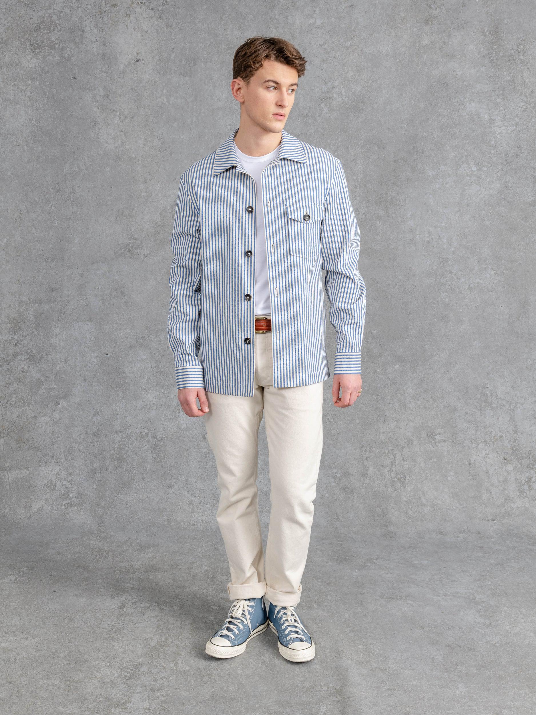 The Seersucker Patch Pocket Overshirt