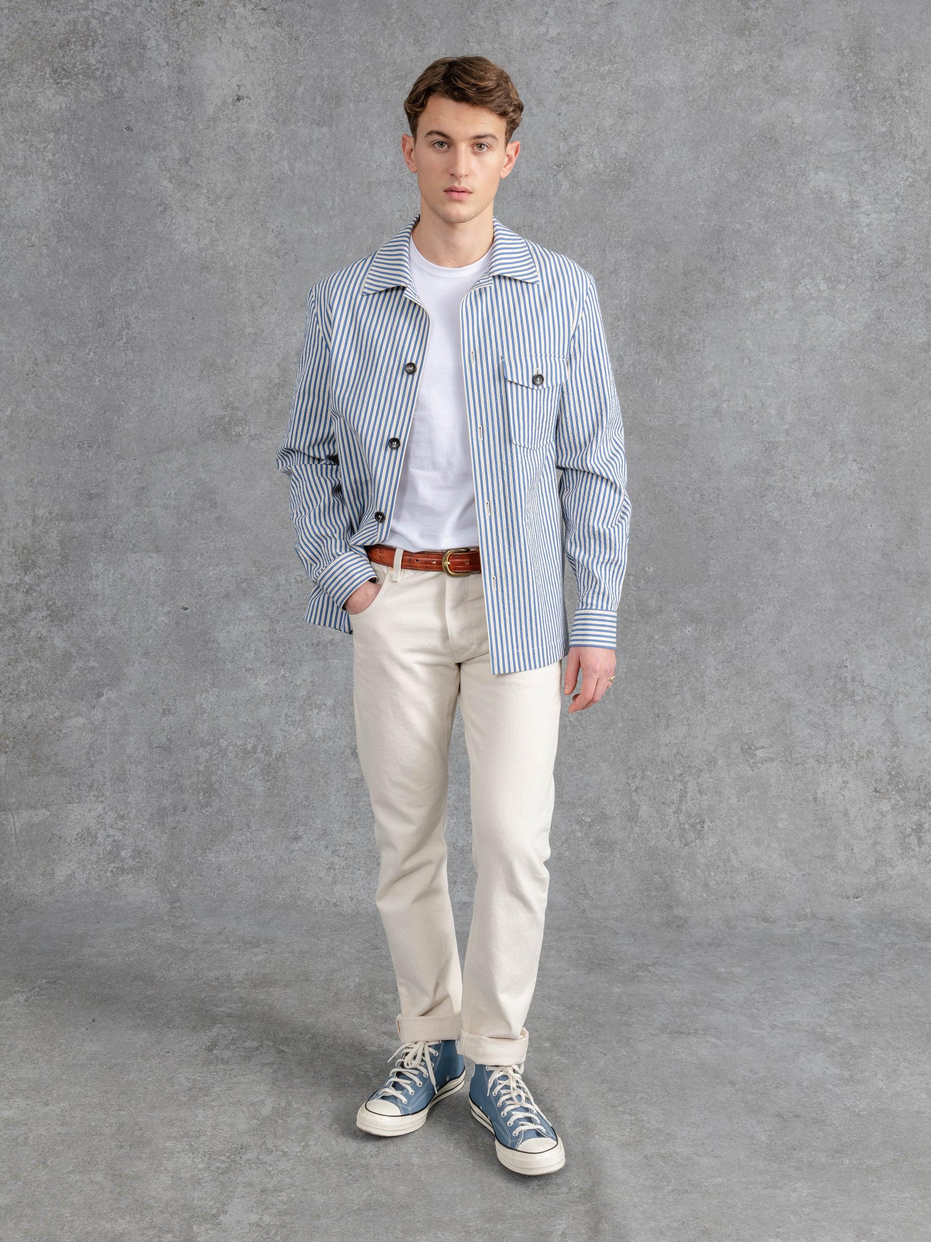 The Seersucker Patch Pocket Overshirt