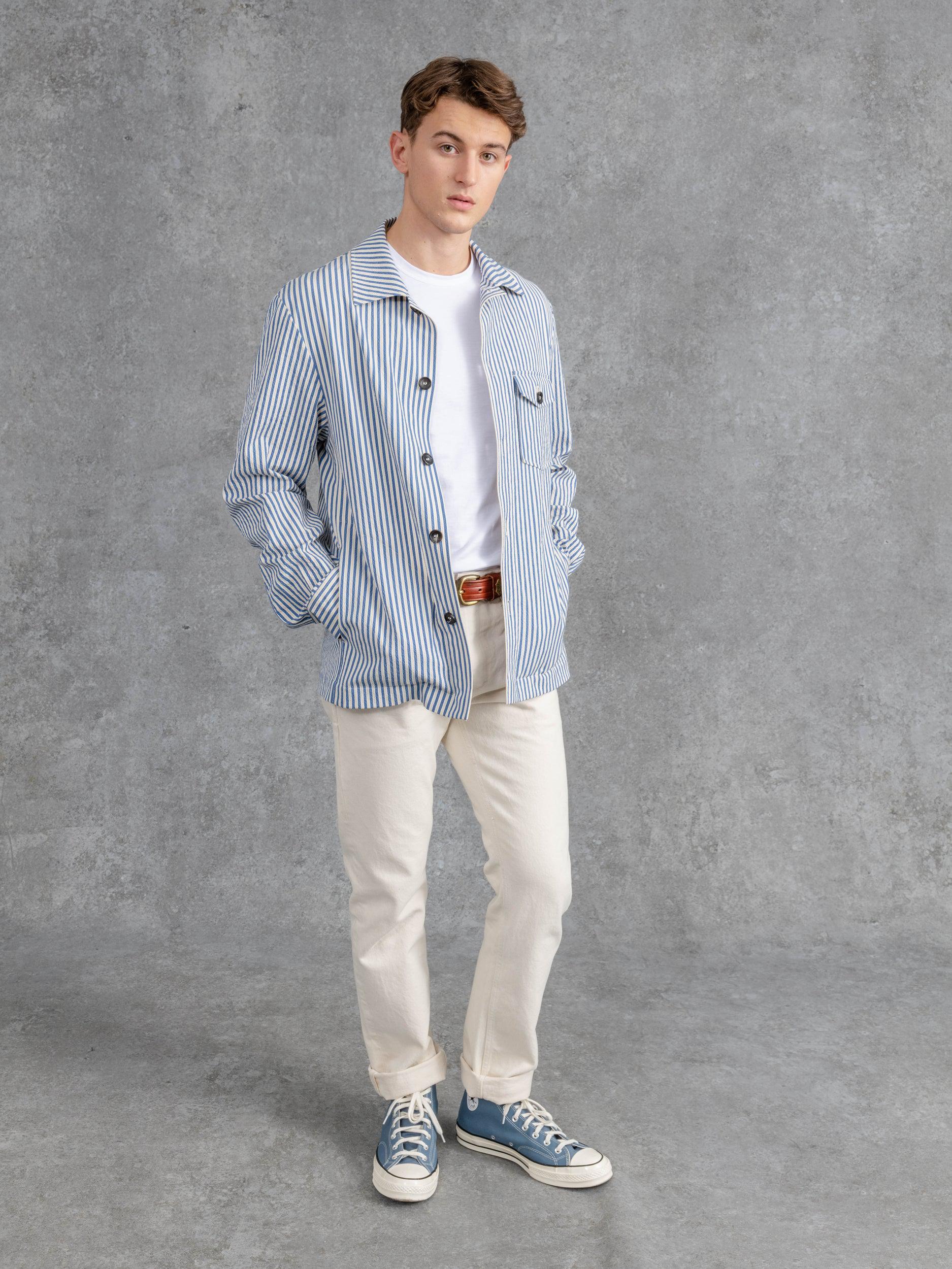 The Seersucker Patch Pocket Overshirt