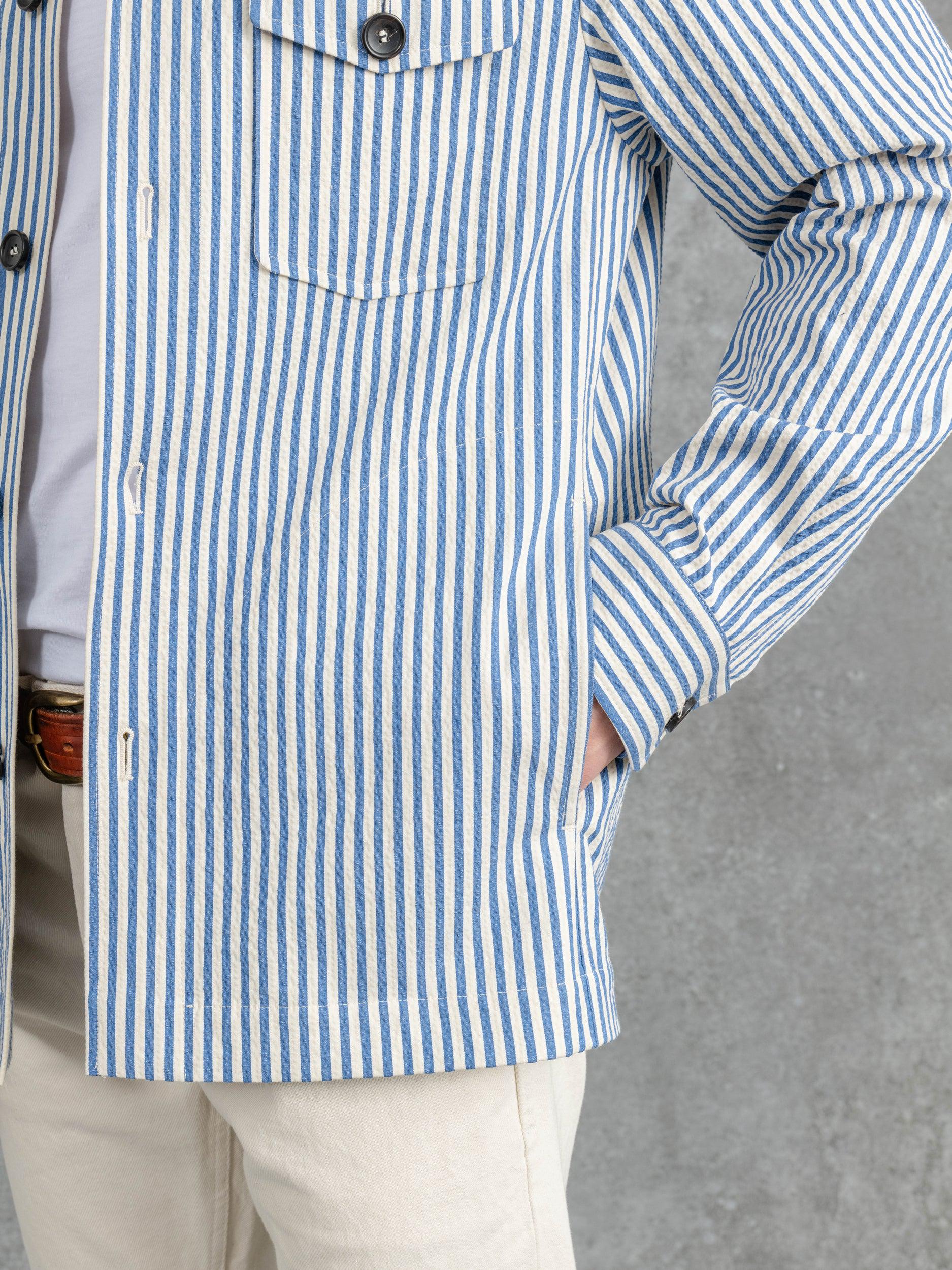 The Seersucker Patch Pocket Overshirt