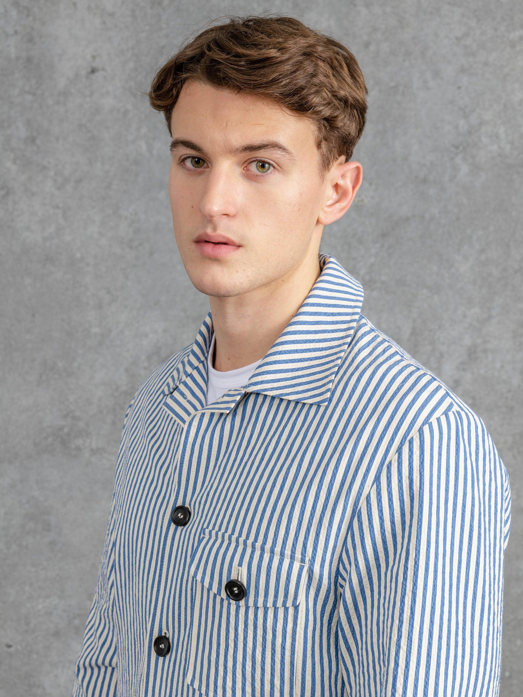 The Seersucker Patch Pocket Overshirt