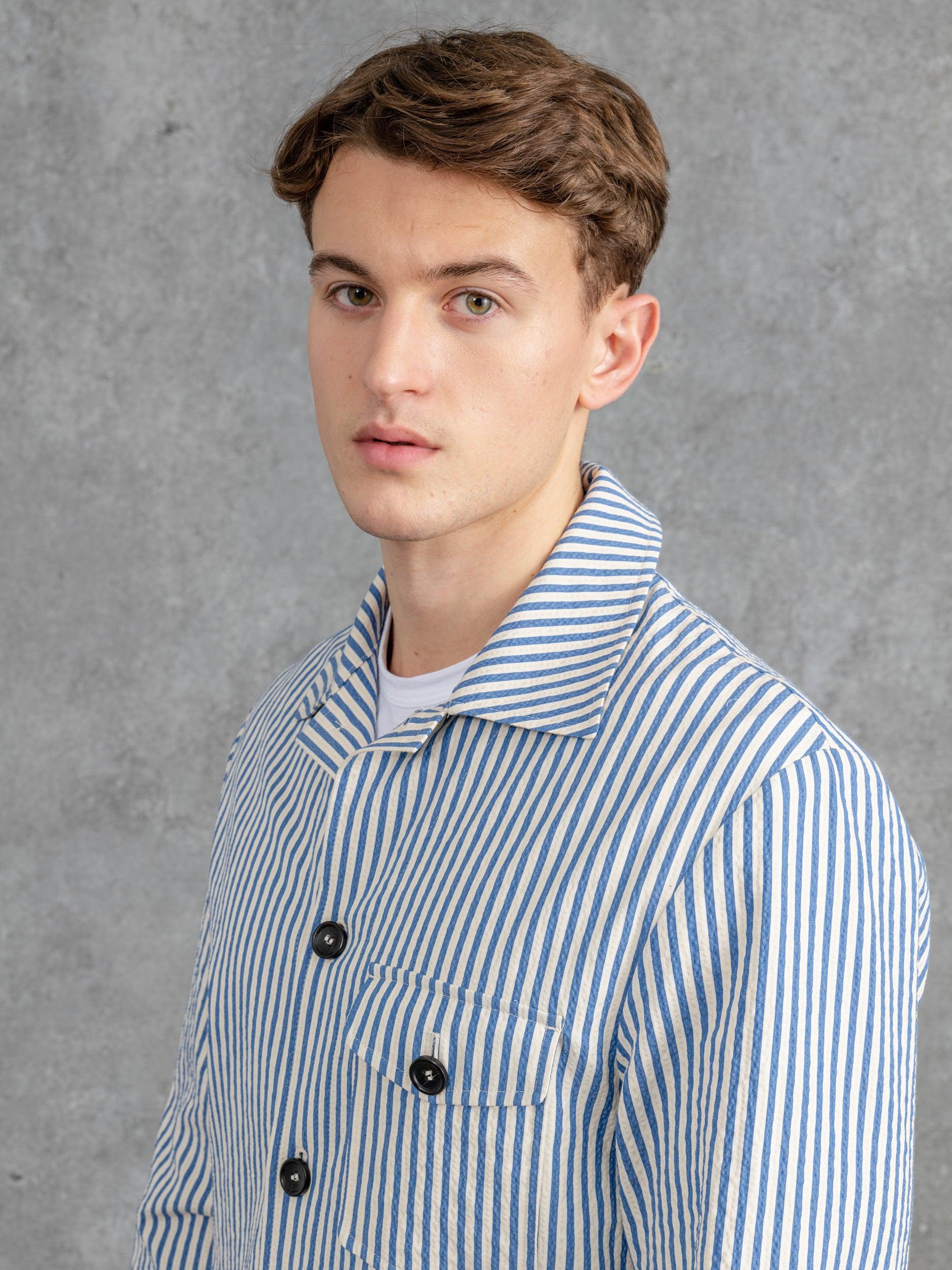 The Seersucker Patch Pocket Overshirt