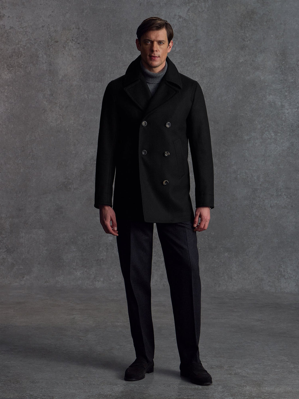 The Manchester Peacoat - Black