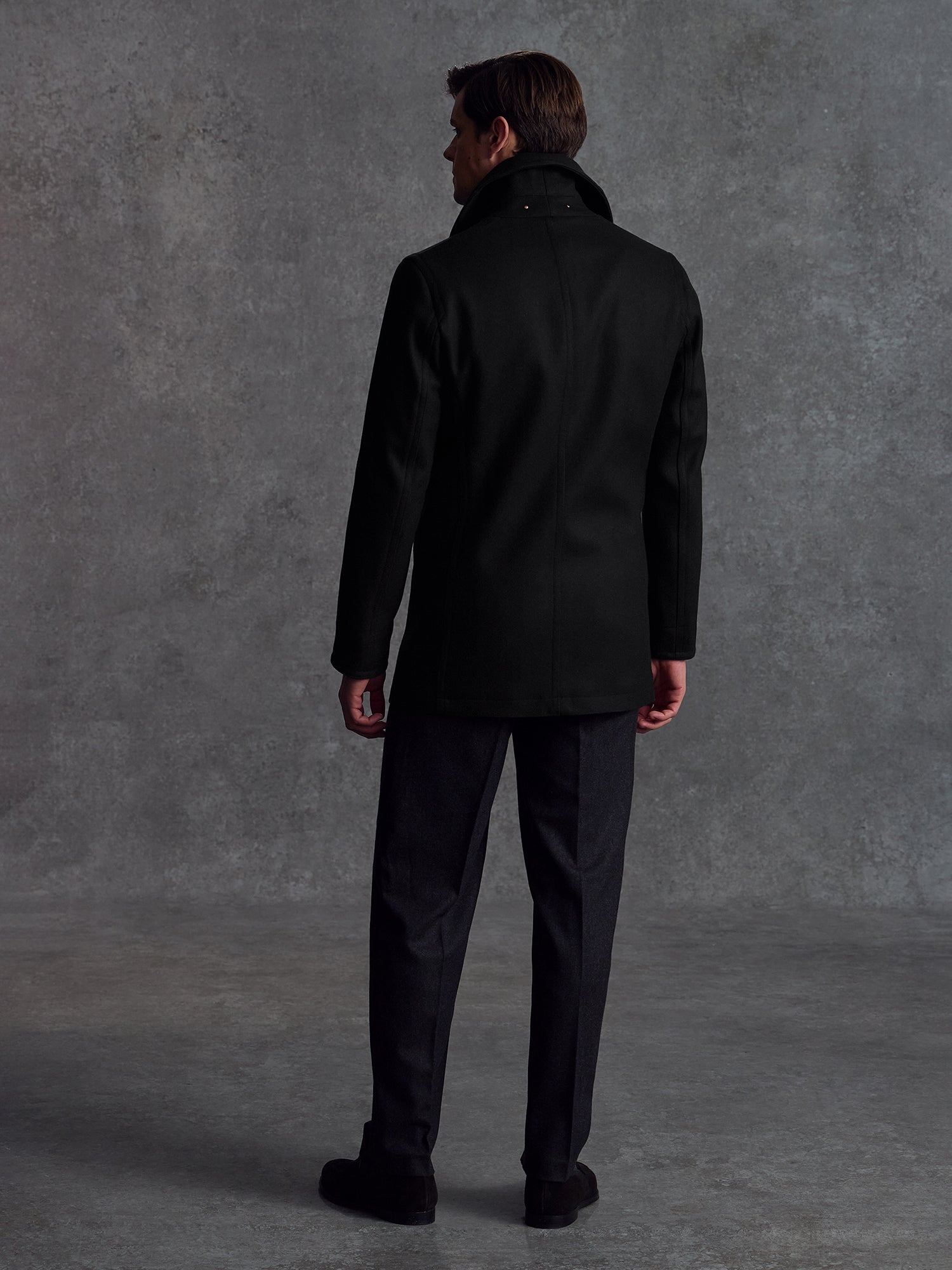 The Manchester Peacoat - Black (Heroes)