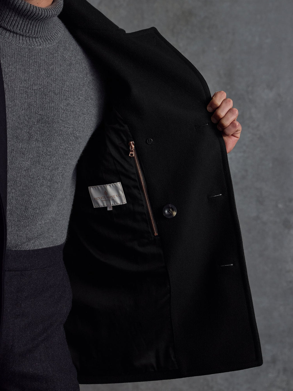 The Manchester Peacoat - Black (Heroes)