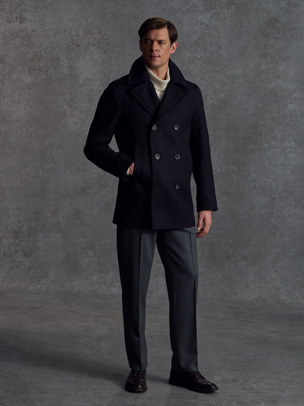 The Manchester Peacoat - Navy (Heroes)