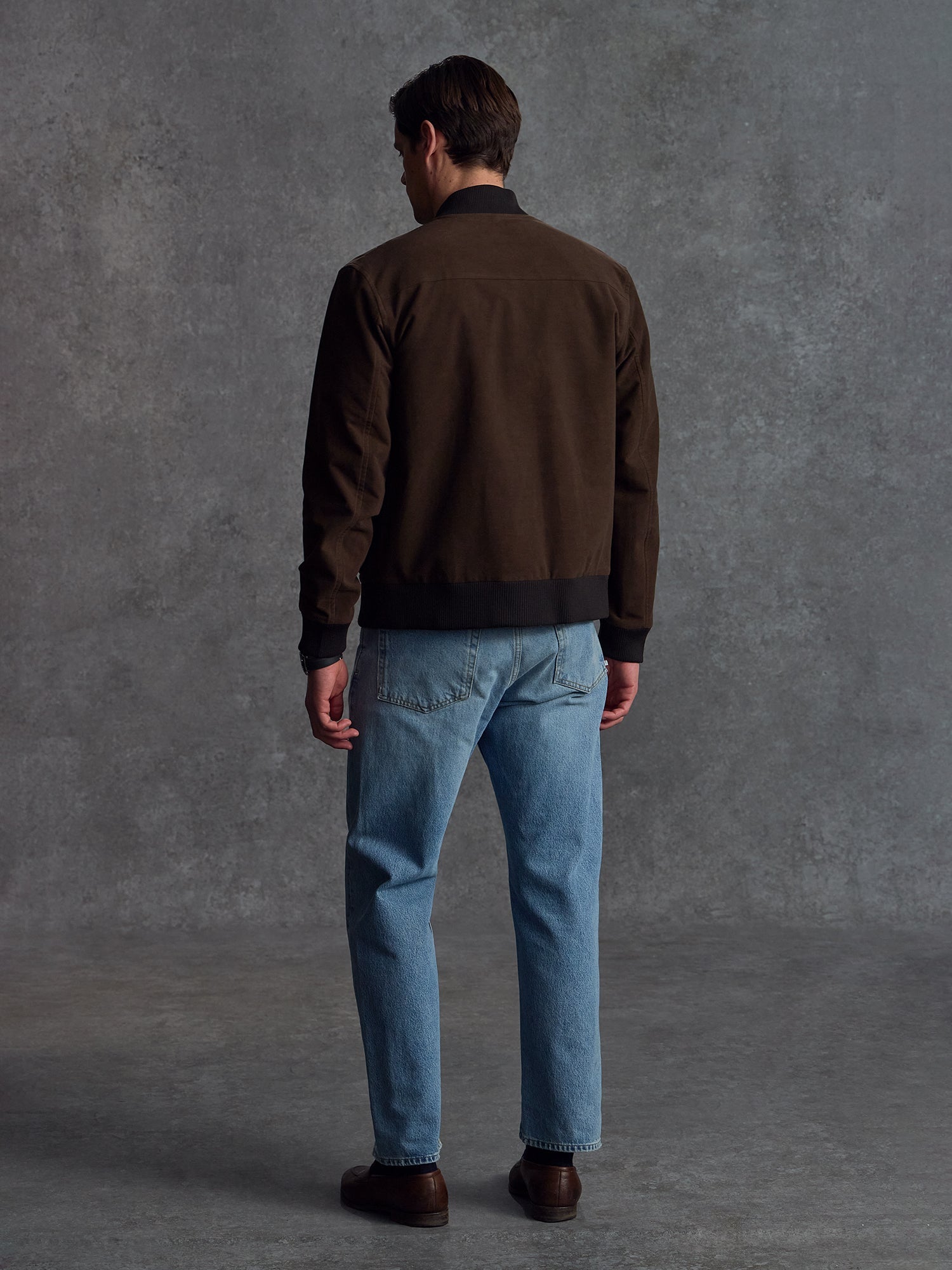 The Moleskin Bomber - Brown