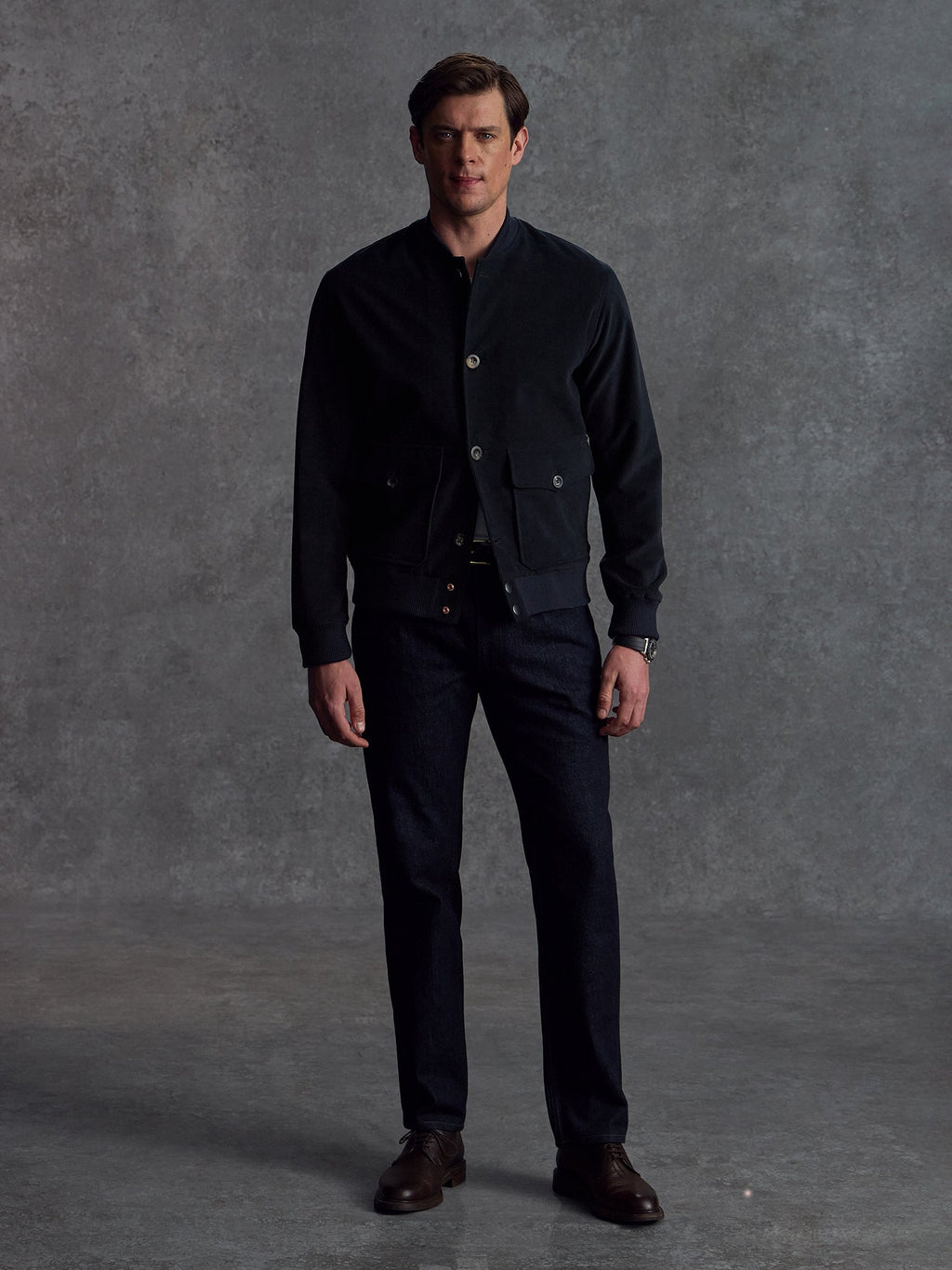 The Moleskin Bomber - Navy