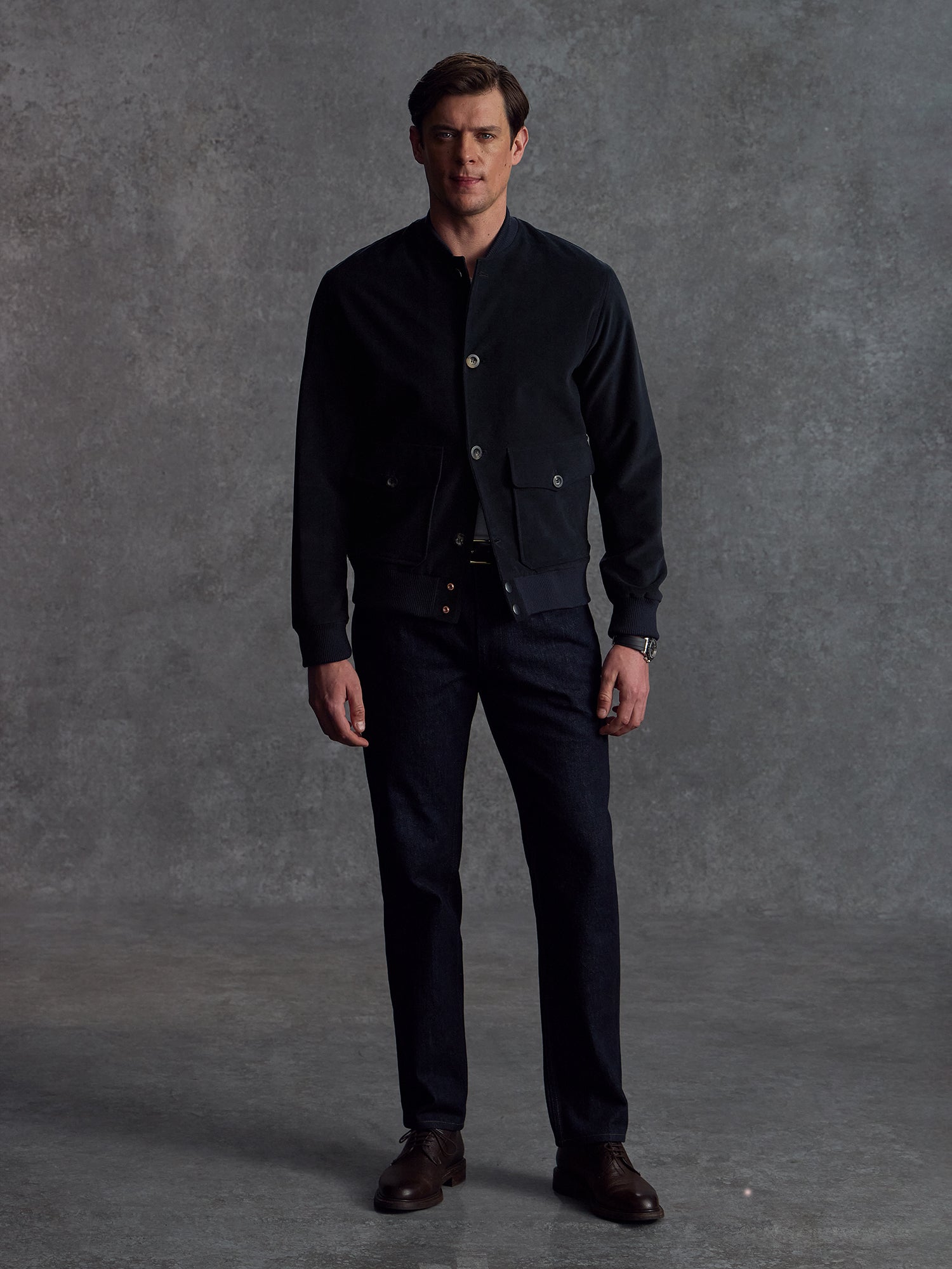 The Moleskin Bomber - Navy