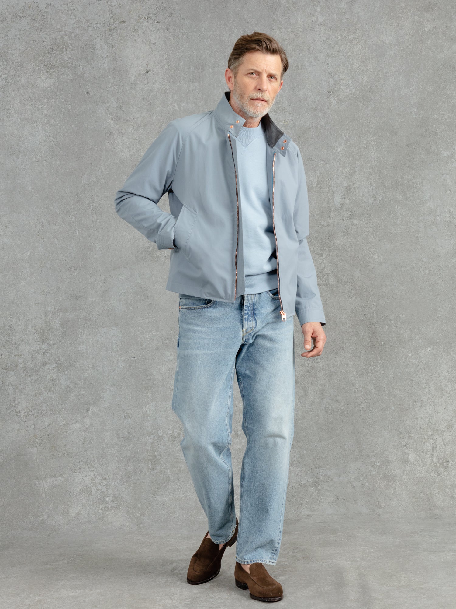 The Ventile® Harrington - Pale Blue