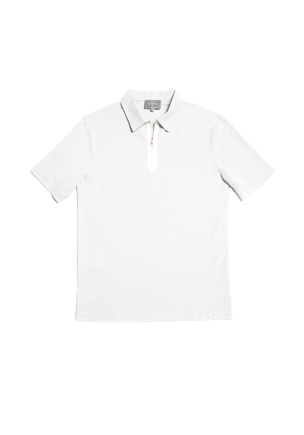 The Ashley Zip Polo - Flake White