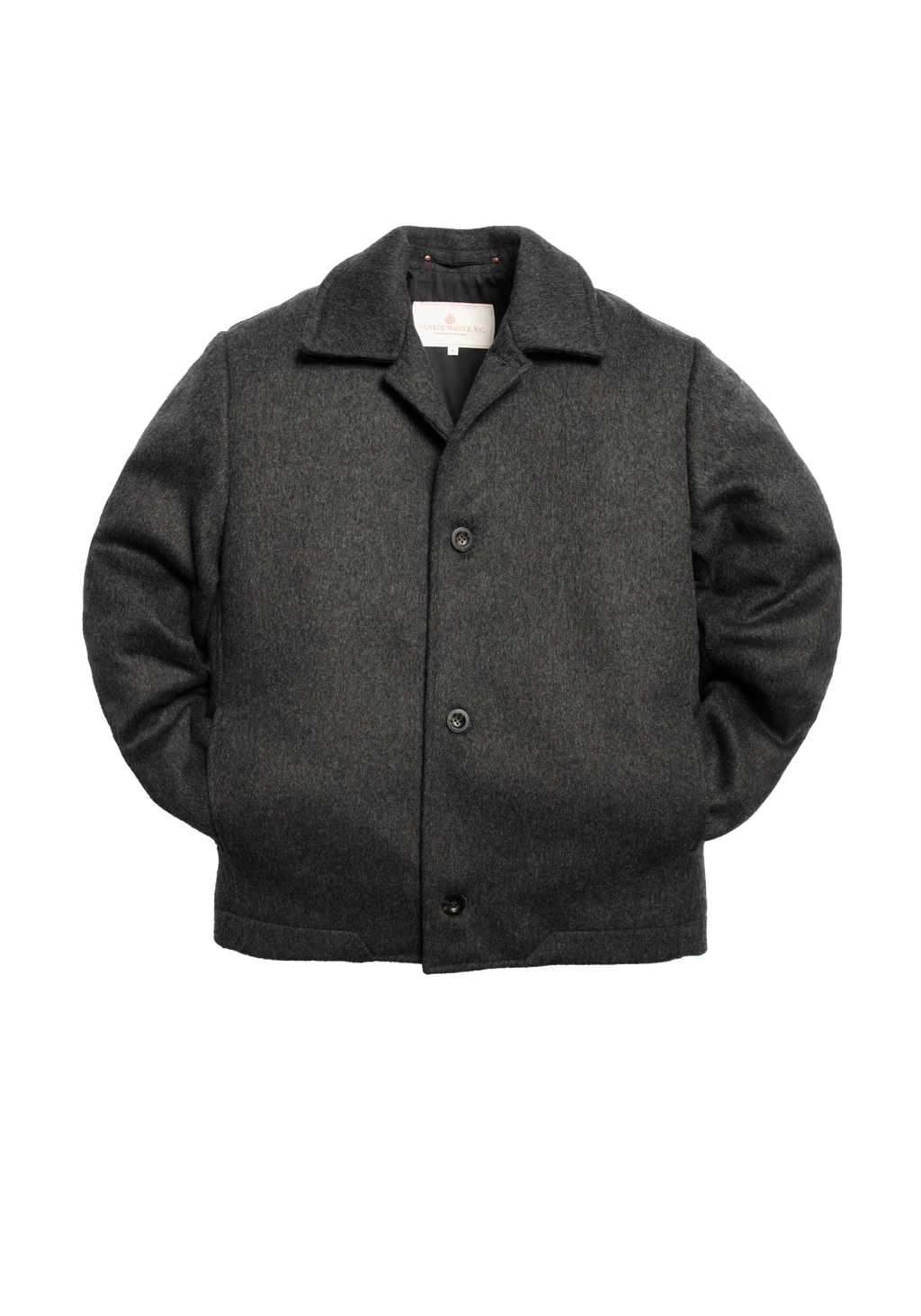 The Cashmere Crew Jacket - Cobble Grey