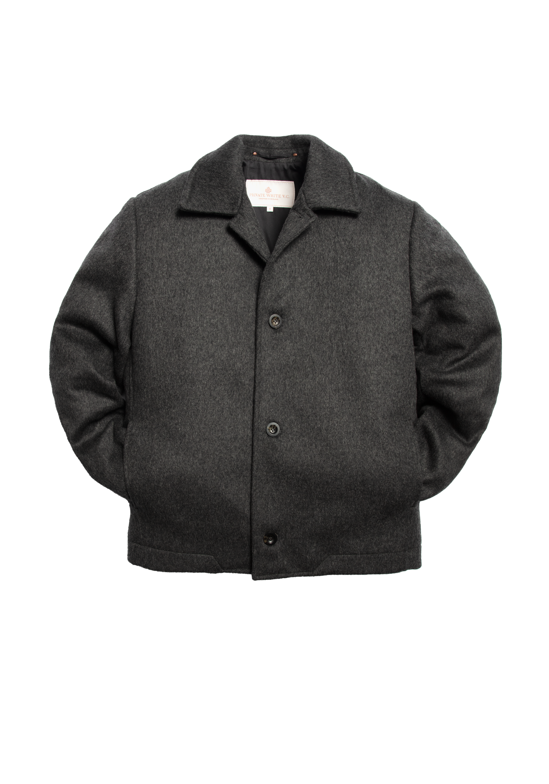 The Cashmere Crew Jacket - Cobble Grey