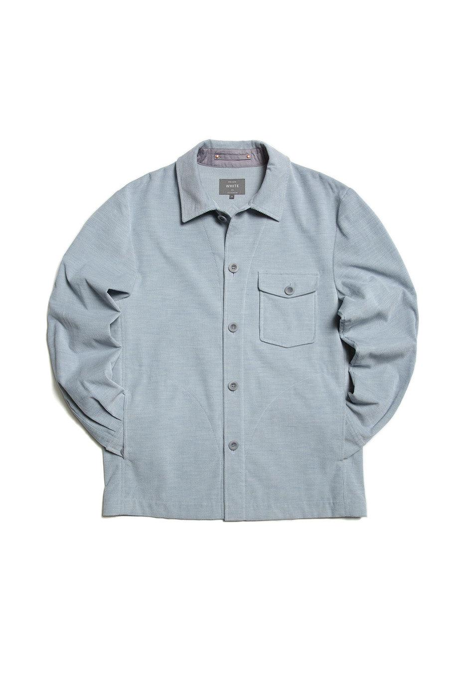 The Cord Patch Pocket Overshirt - Pale Blue