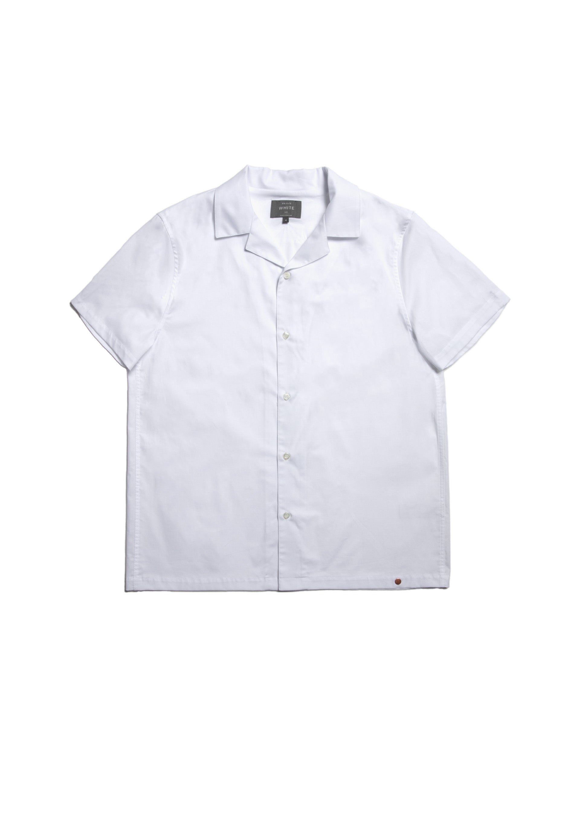 The Cotton Cuban Collar Shirt - Chalk