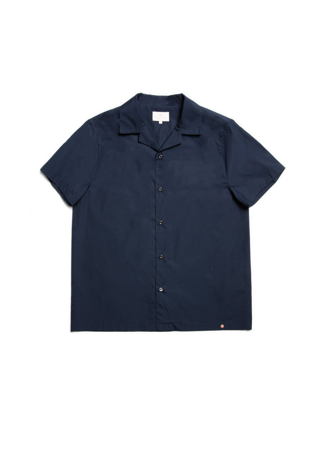 The Cotton Cuban Collar Shirt - Ink