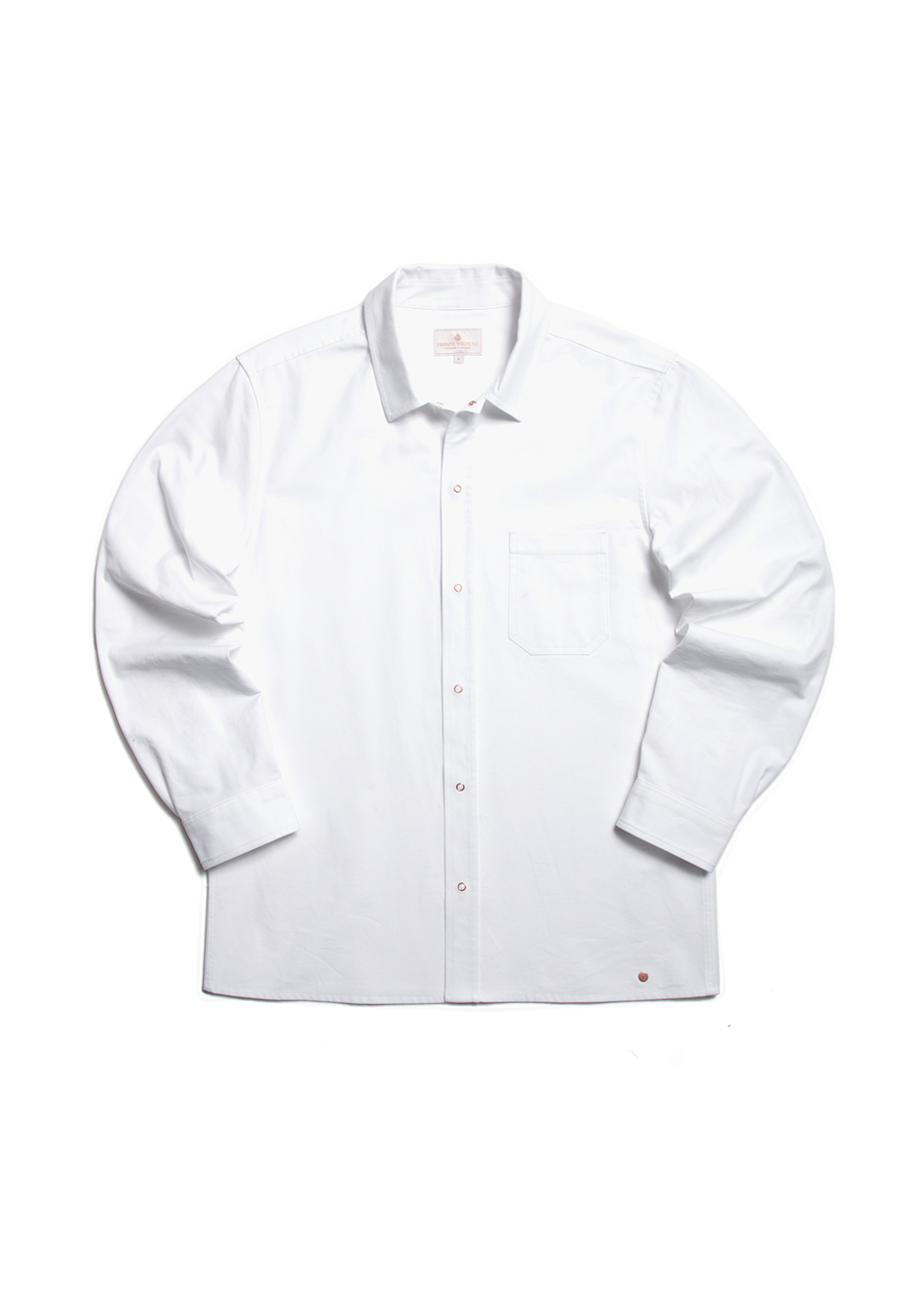 The Cotton Studded Overshirt - Chalk