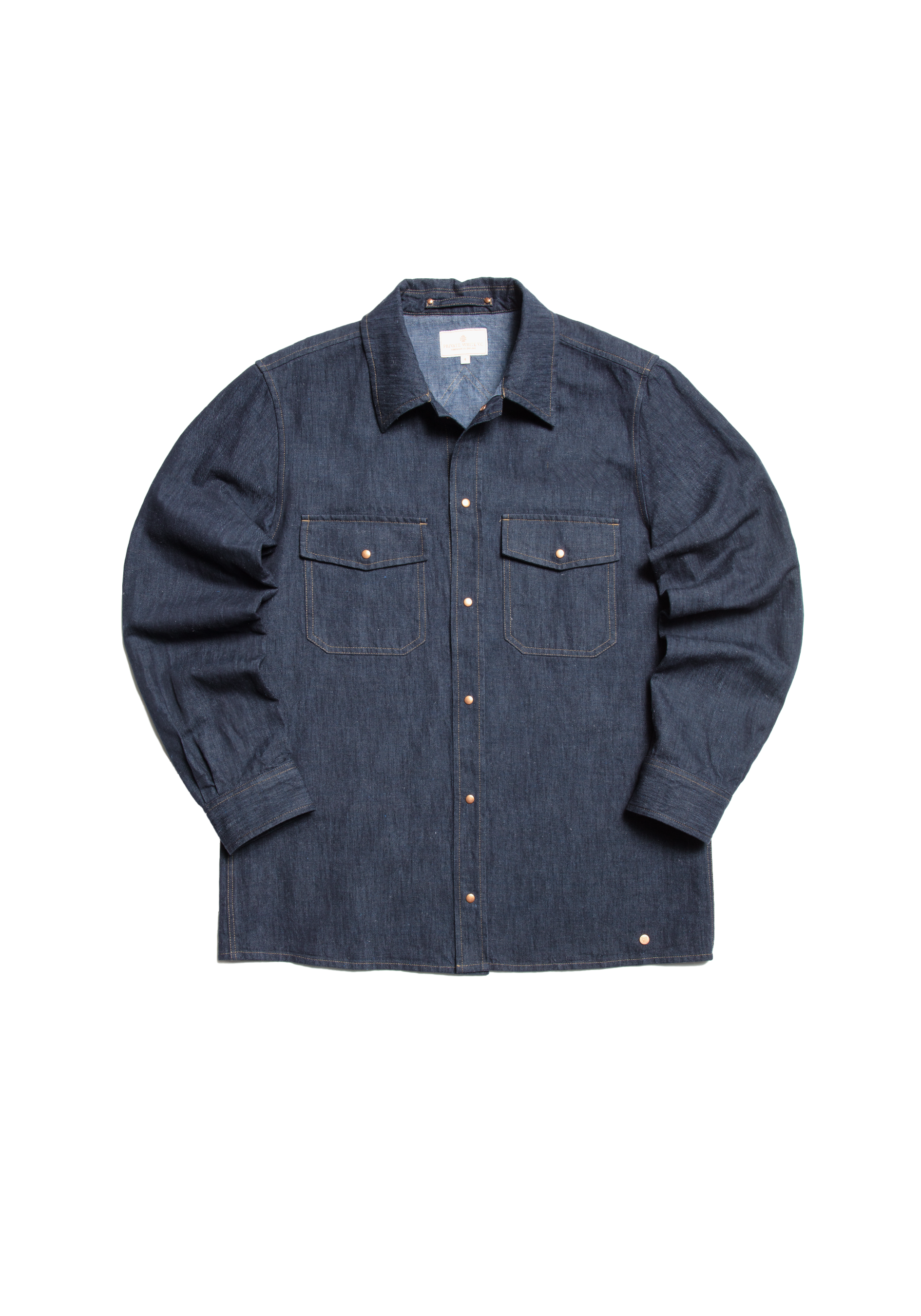 The Denim Studded Utility Overshirt