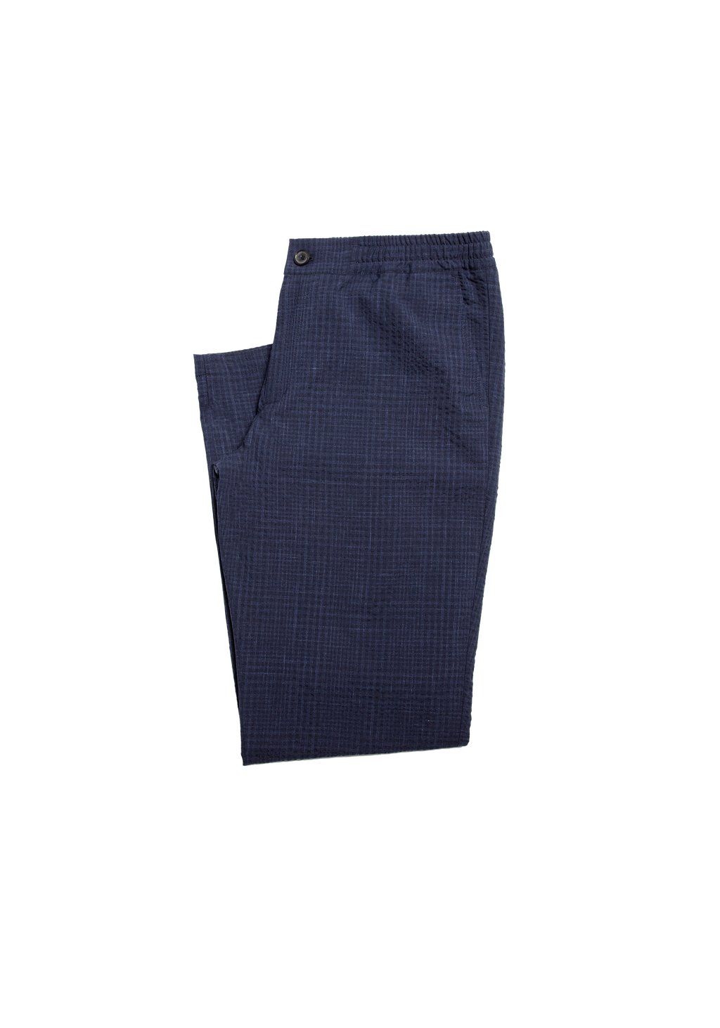 The Loro Piana Seersucker Drawstring Trouser - Ink