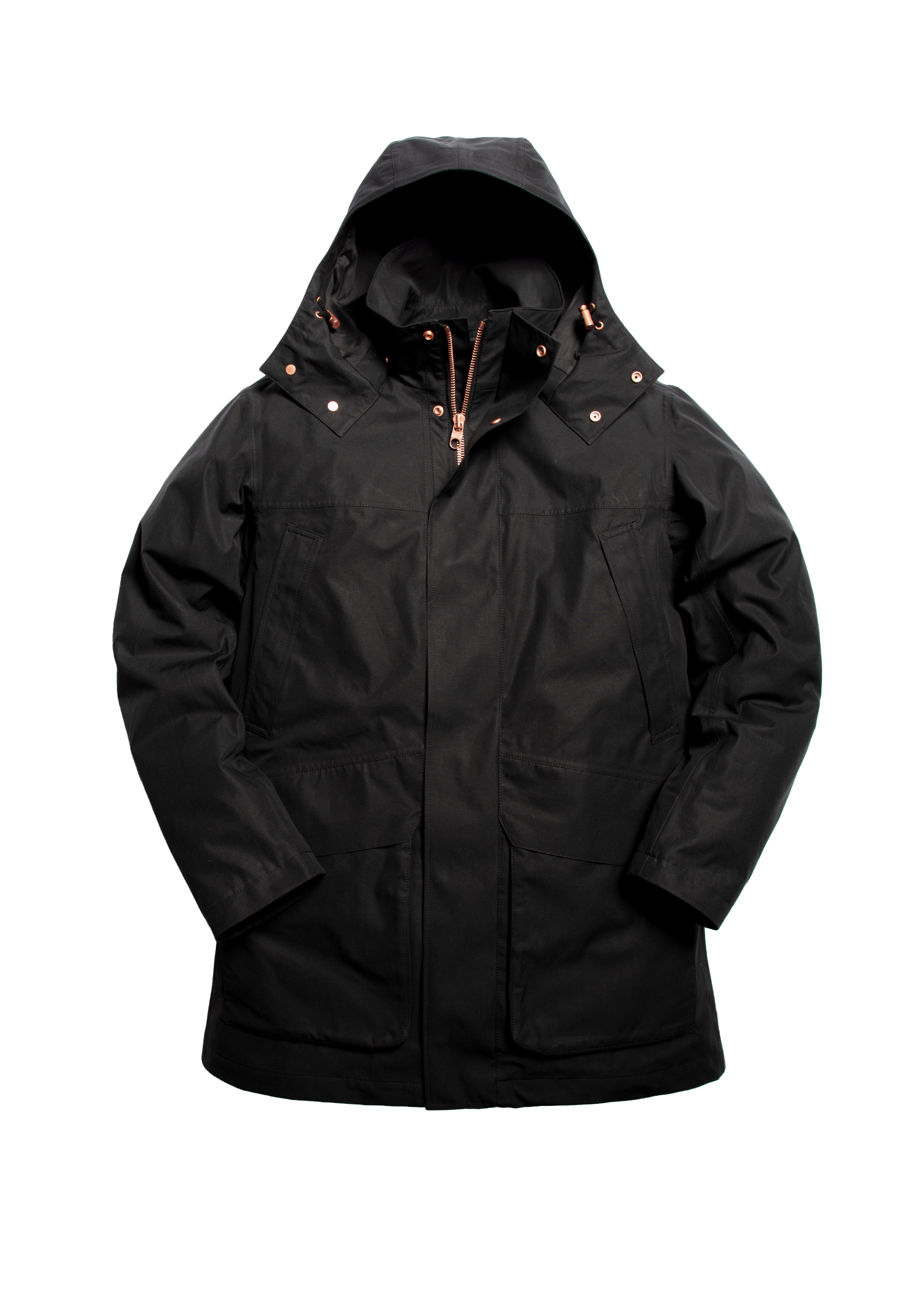 The Manchester Marine Parka - Ivory Black