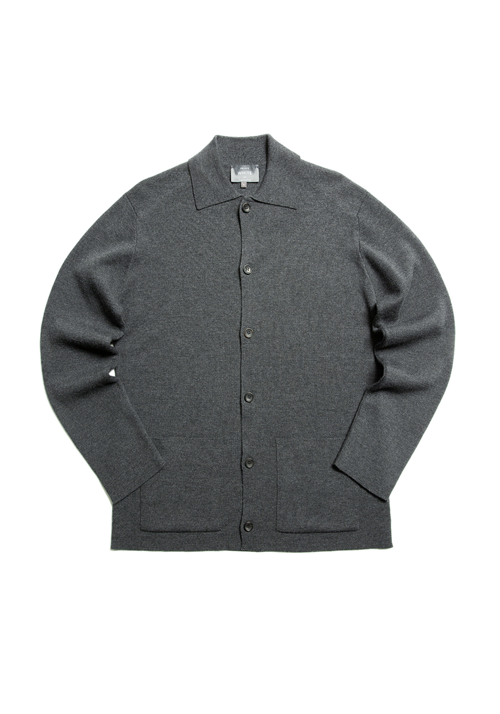 The Merino Knitted Jacket - Charcoal
