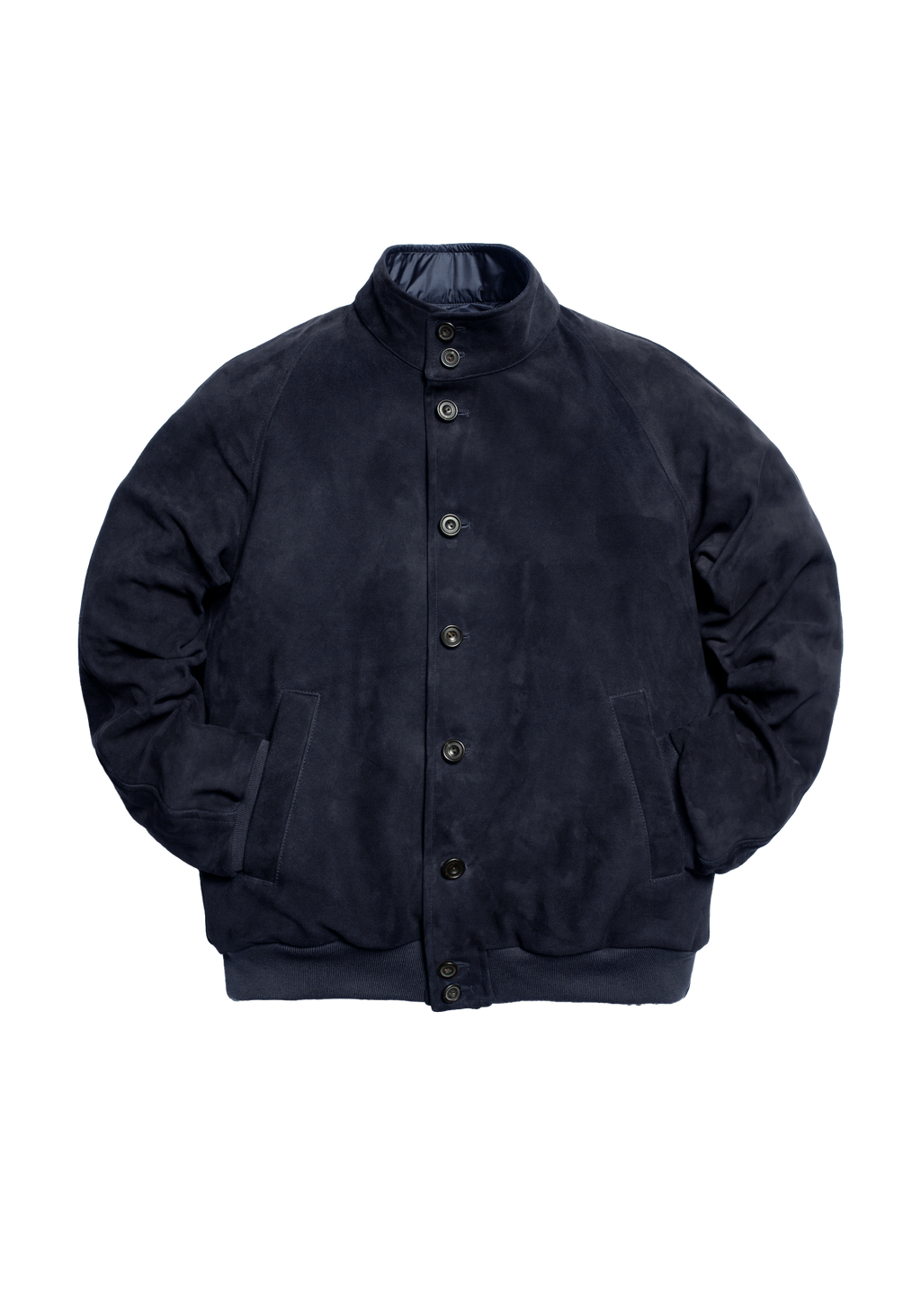 The PS Reversible Suede Bomber - Navy