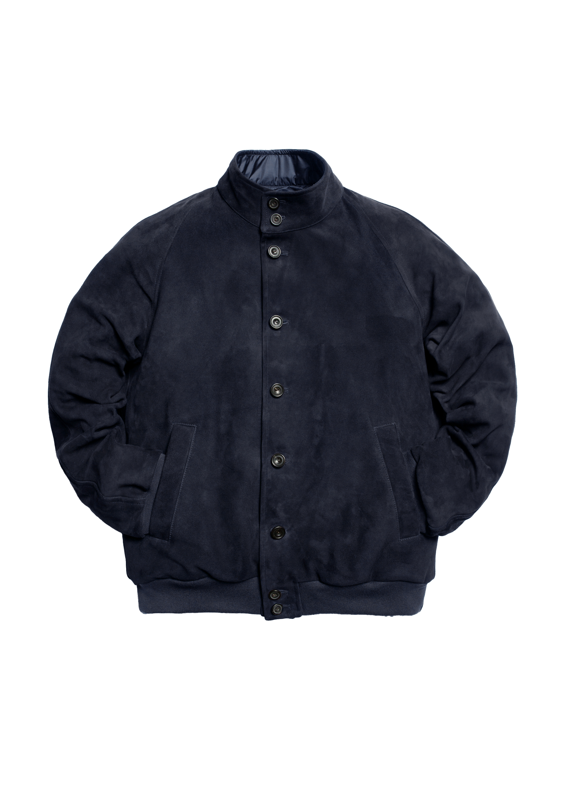 The PS Reversible Suede Bomber - Navy