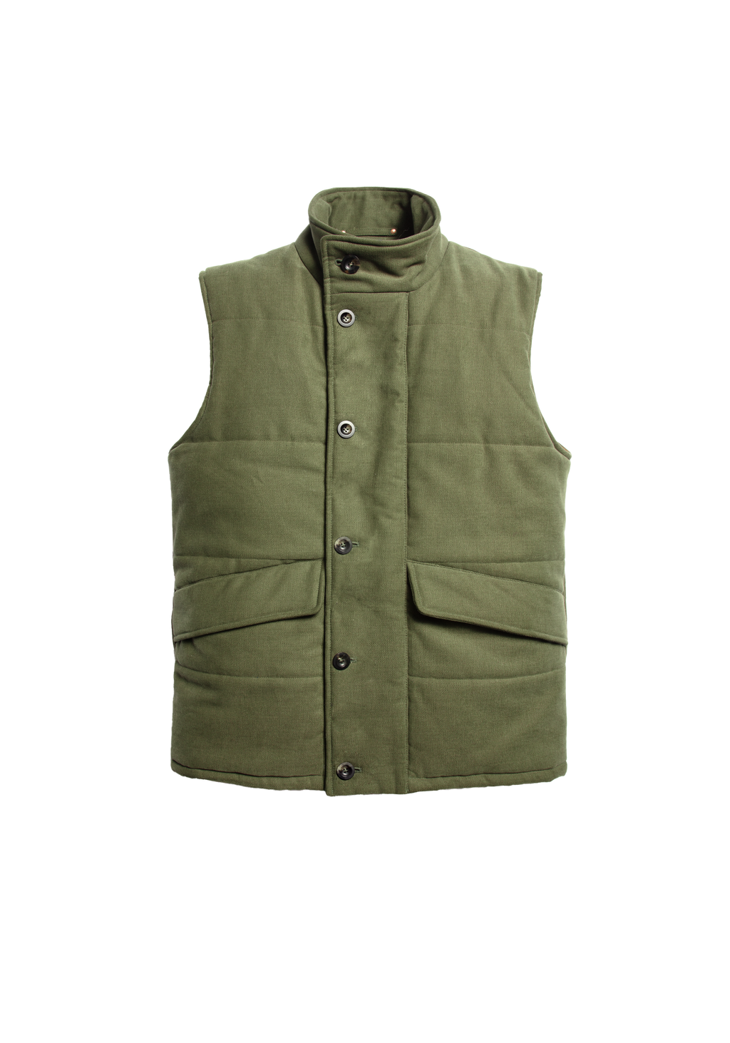 The Panama Wadded Gilet - Olive