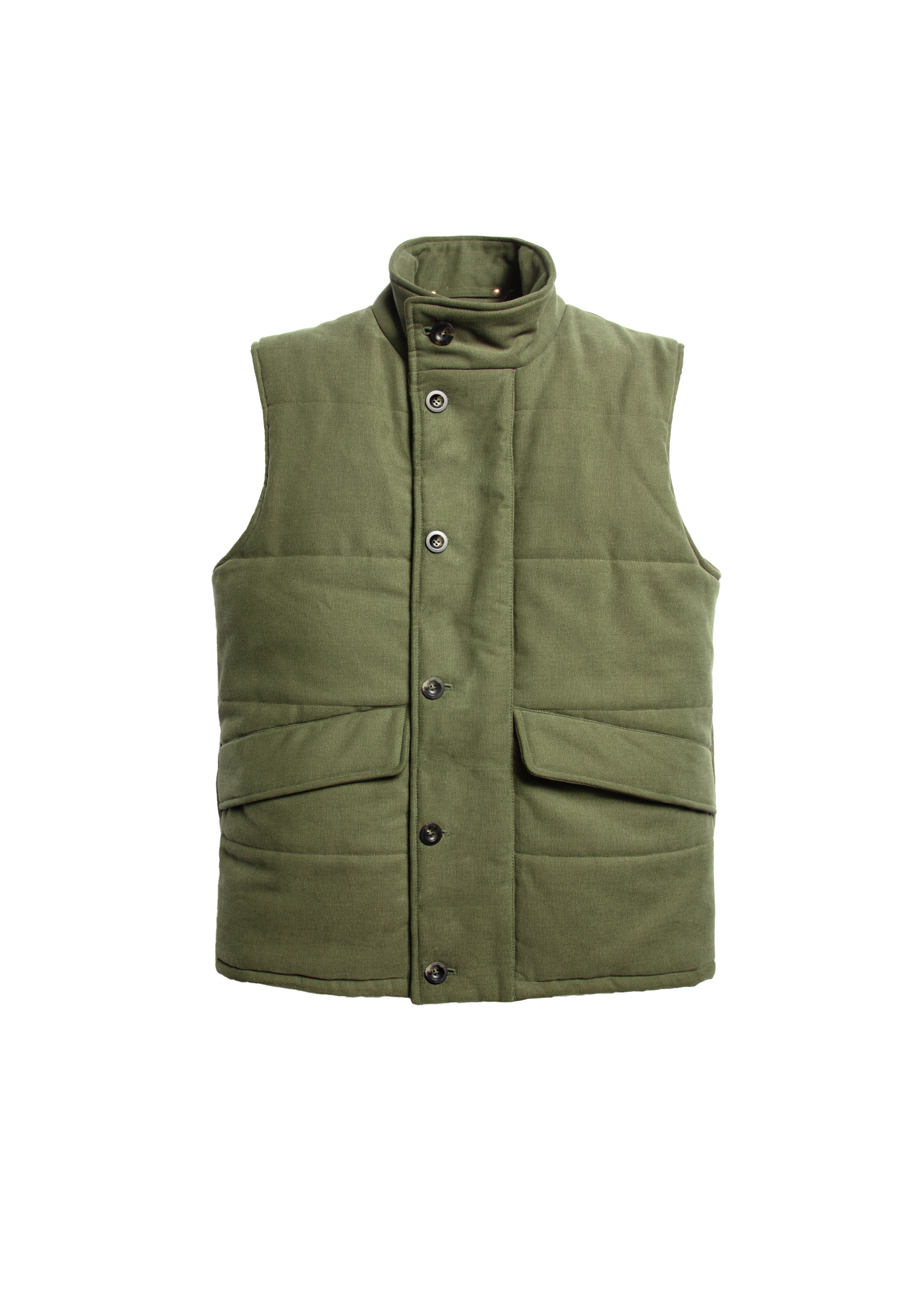 The Panama Wadded Gilet - Olive