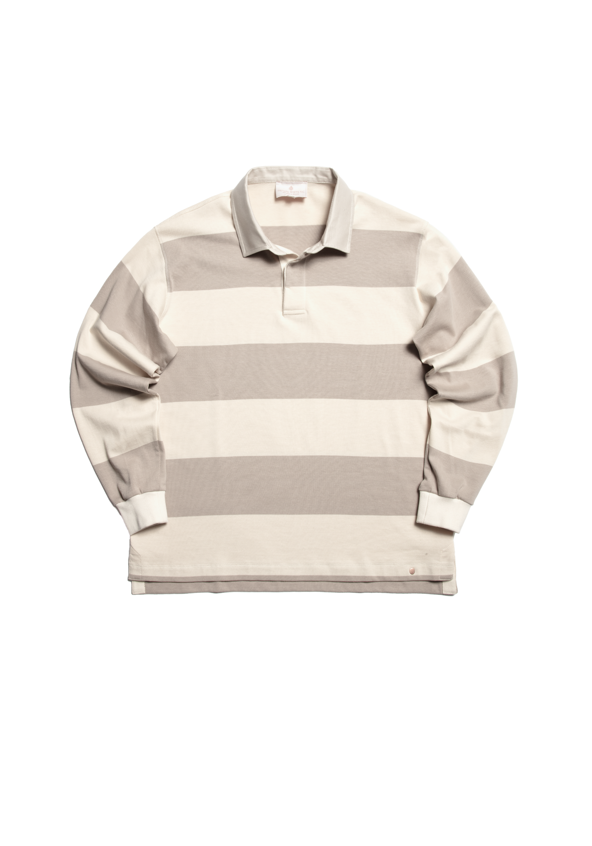 The Regents Rugby Shirt - Ivory & Pebble