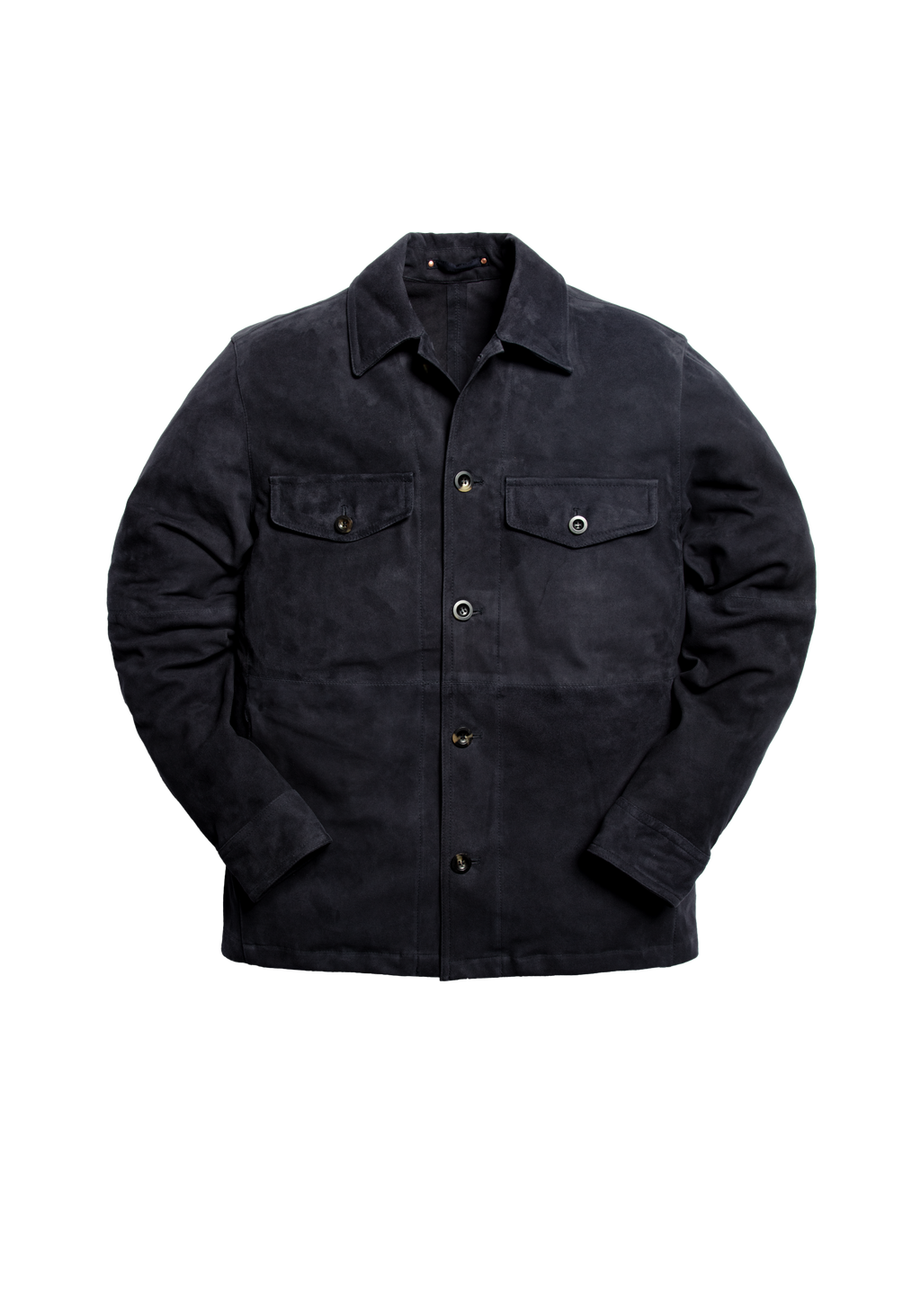The Shadow Suede Overshirt - Navy