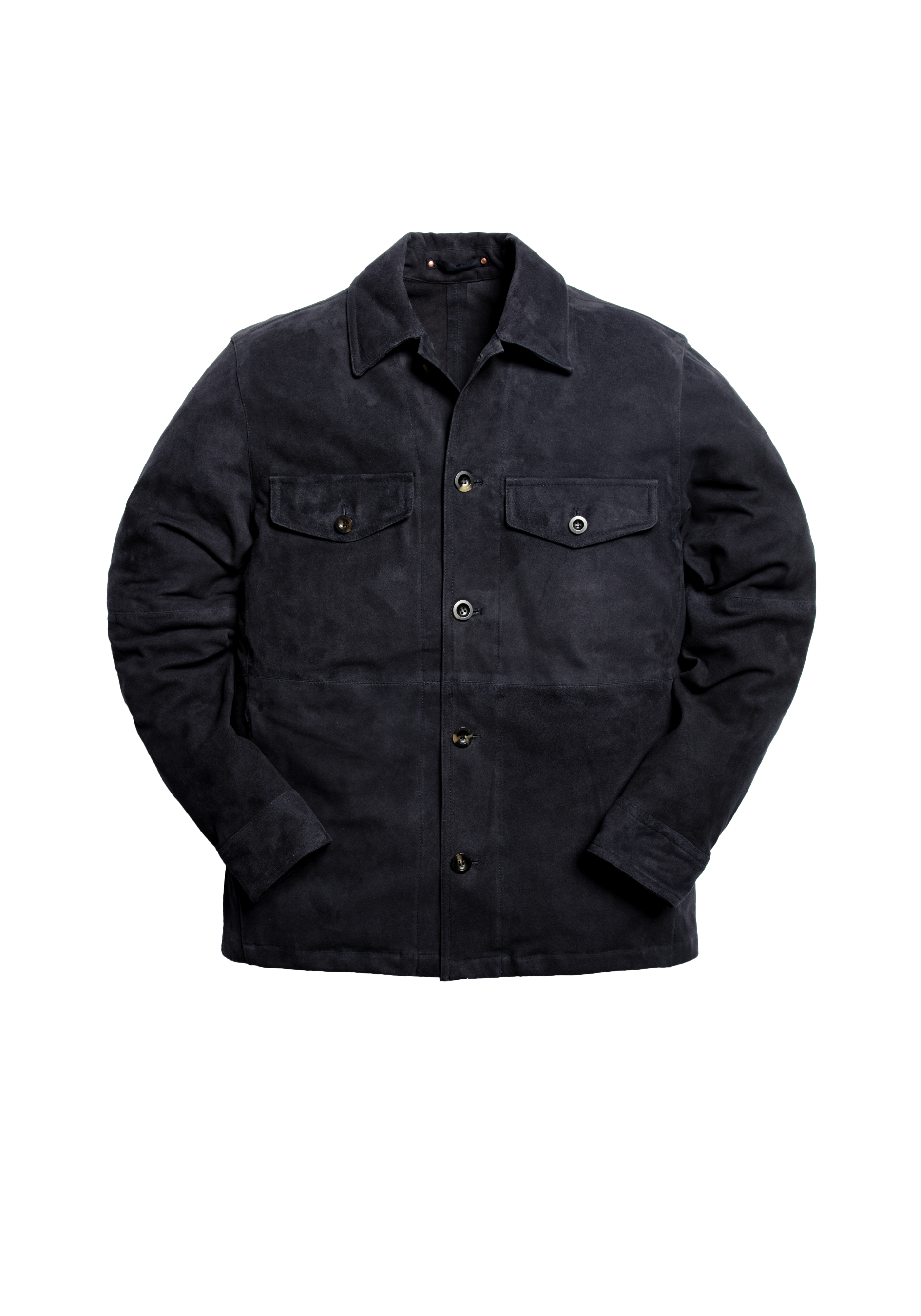 The Shadow Suede Overshirt - Navy