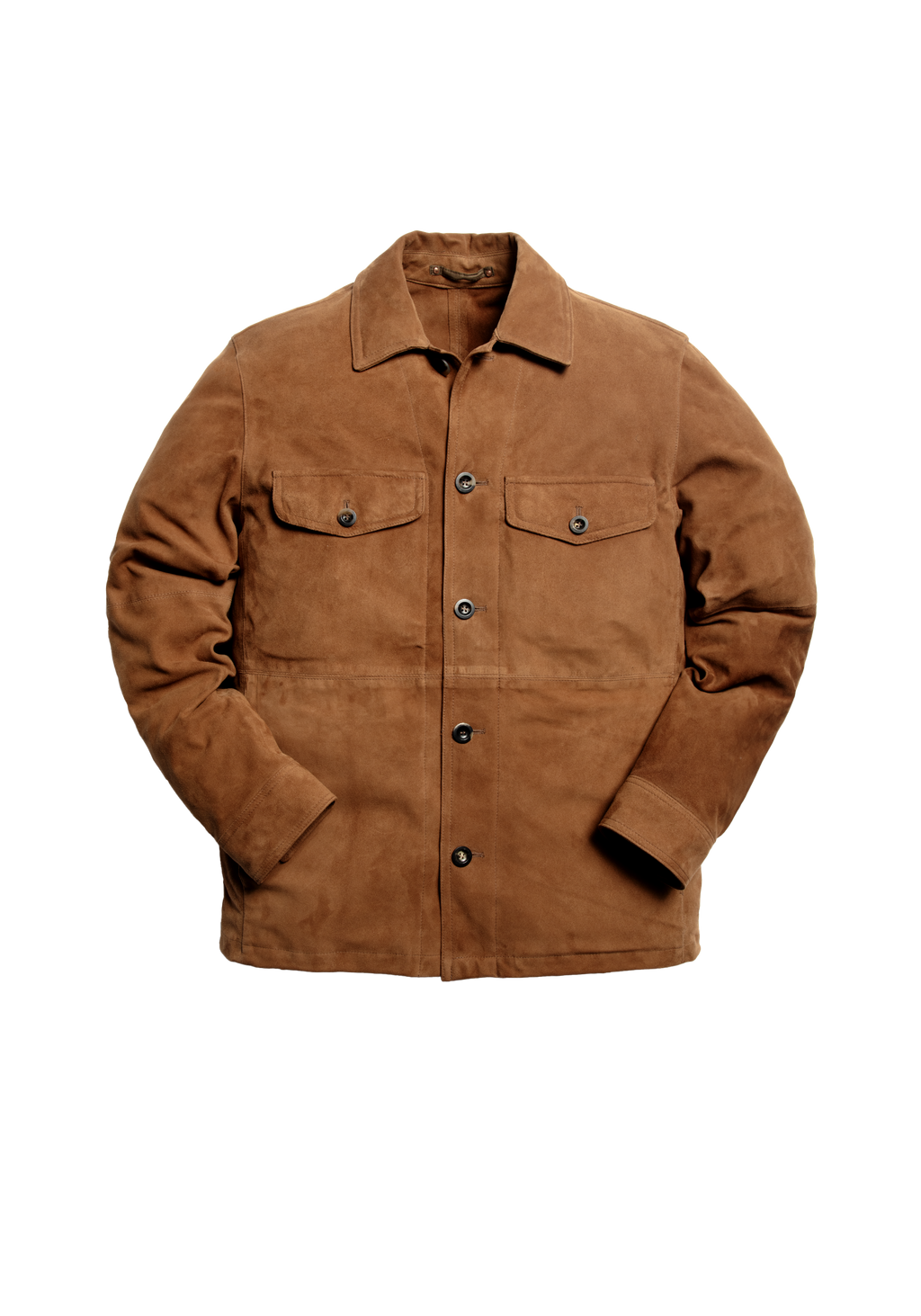 The Shadow Suede Overshirt - Tan