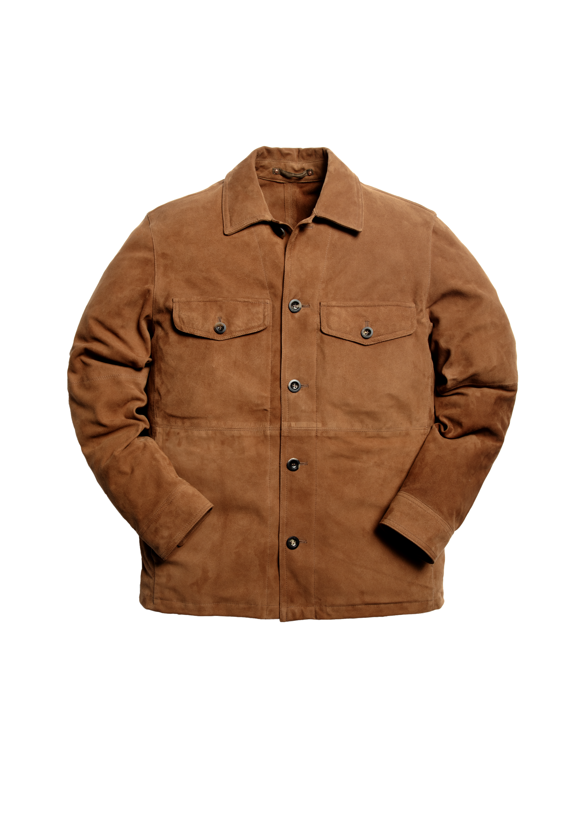 The Shadow Suede Overshirt - Tan