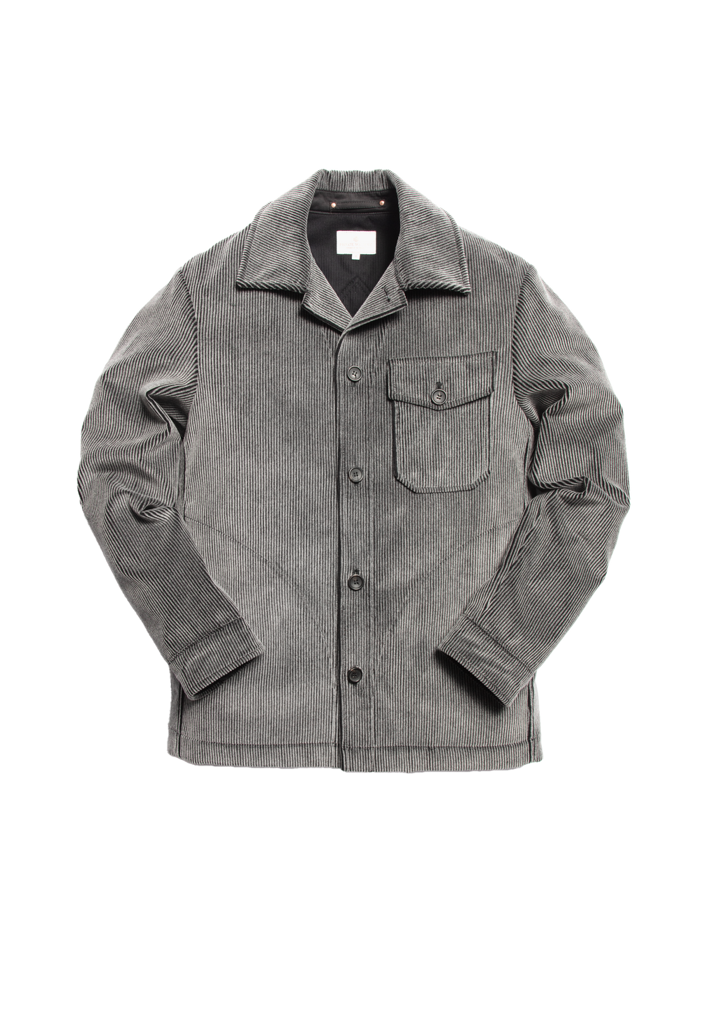 The Stamford Cord Shacket - Cobble Grey