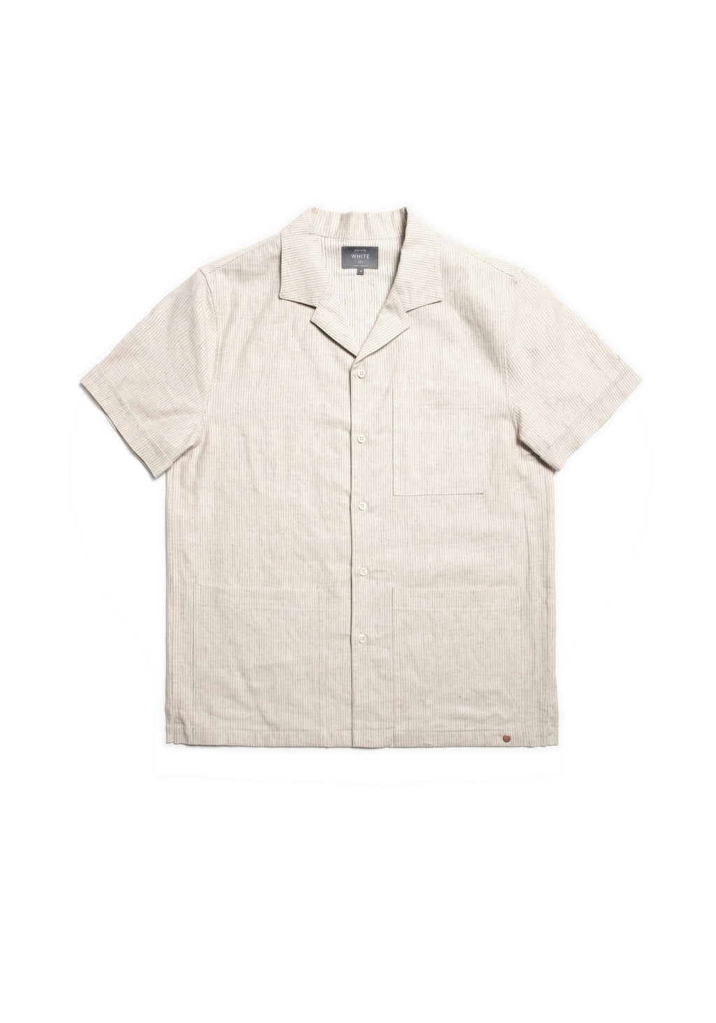 The Stripe Aldery Overshirt - Alabaster & Ivory Black