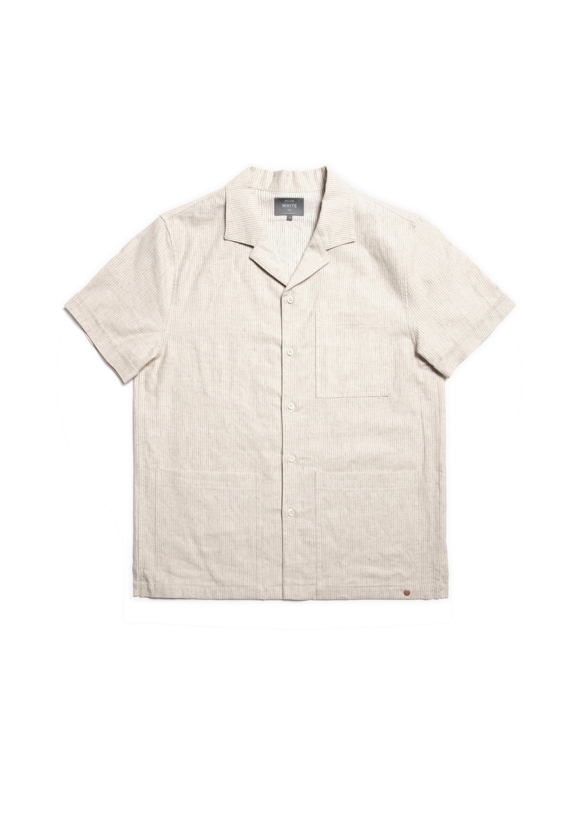 The Stripe Aldery Overshirt - Alabaster & Ivory Black