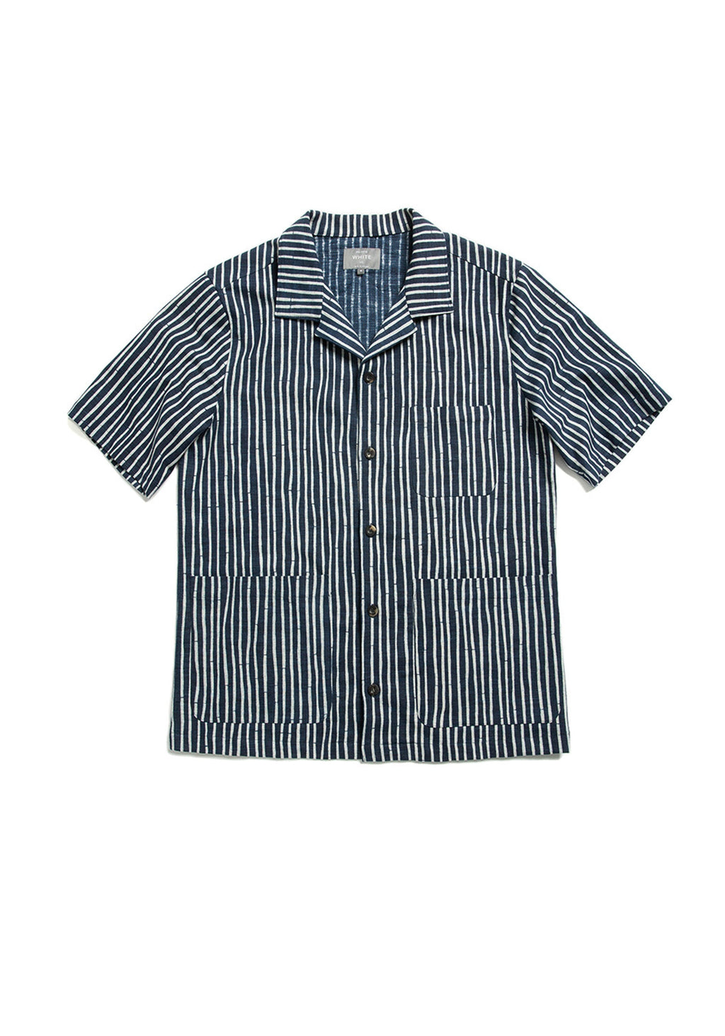 The Stripe Aldery Overshirt - Ink & Cobble Grey
