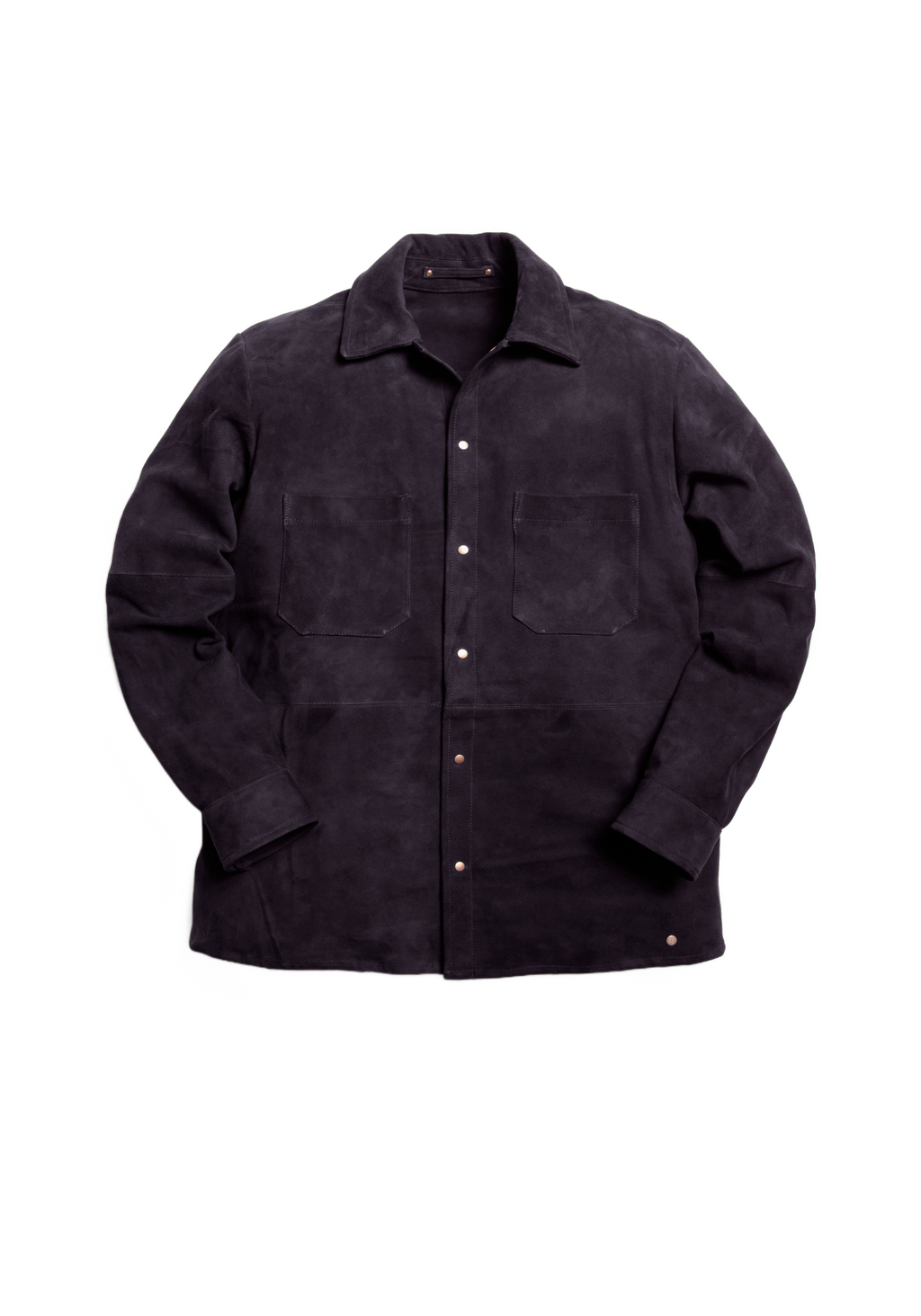 The Suede Studded Overshirt - Midnight