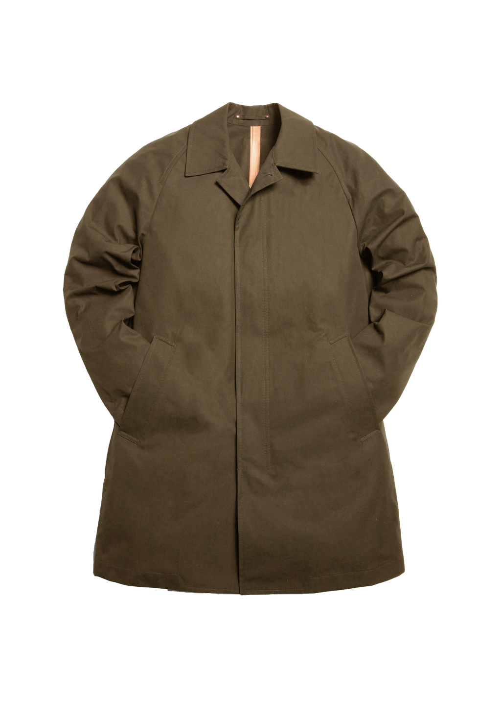 The Ventile® Raglan Raincoat - Leather