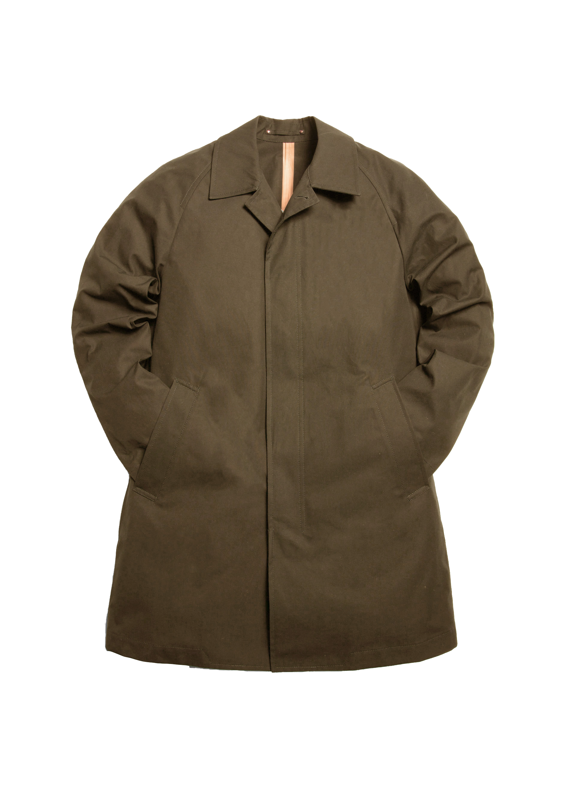 The Ventile® Raglan Raincoat - Leather
