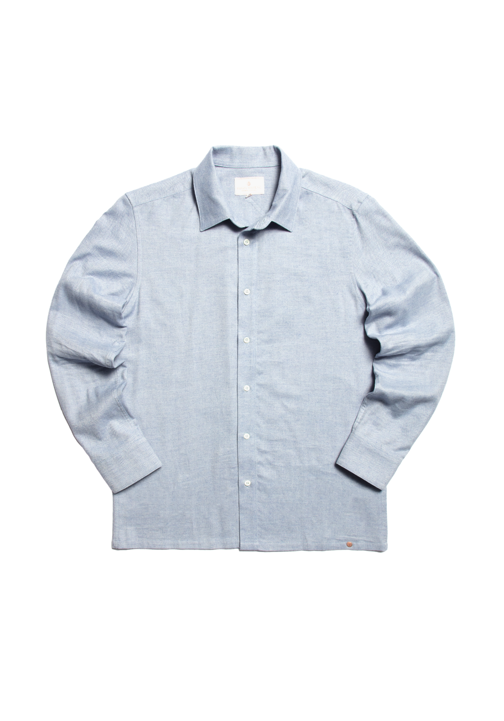 The Victor Melton Shirt - Oxford Blue Herringbone