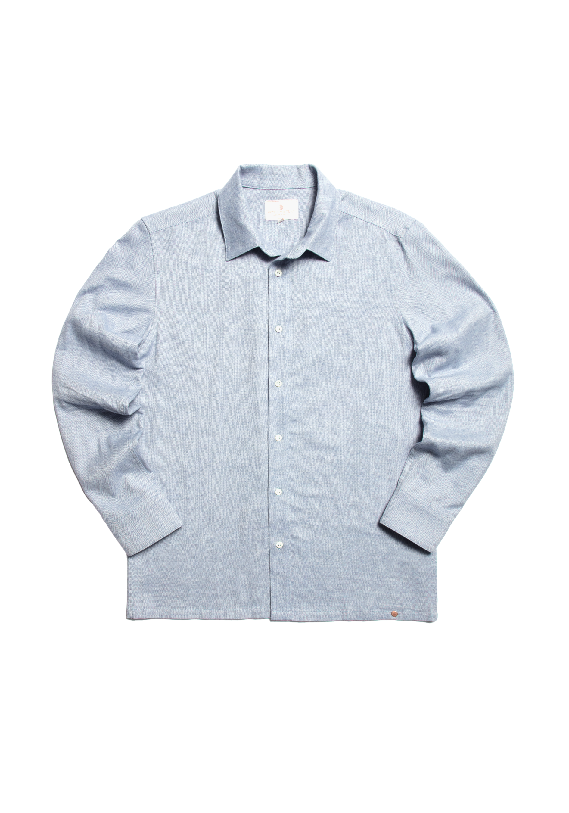 The Victor Melton Shirt - Oxford Blue Herringbone