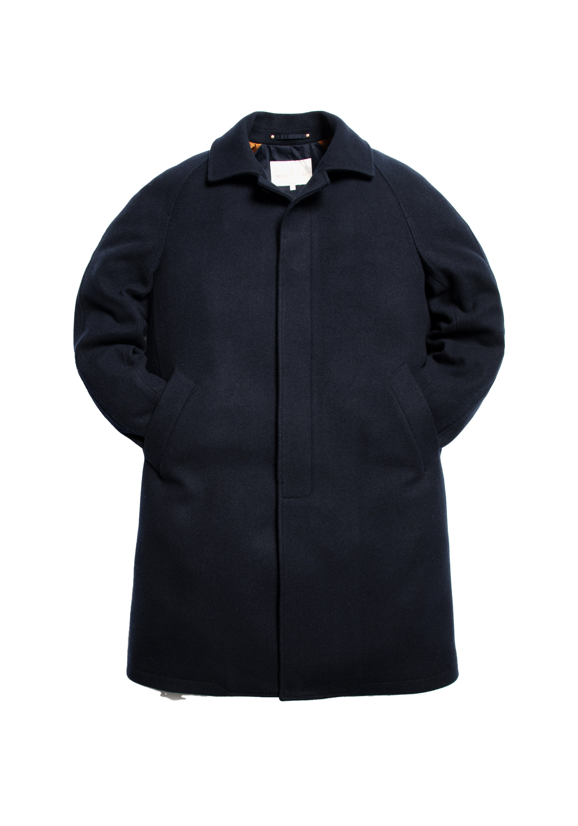 The Woollen Crew Coat - Navy