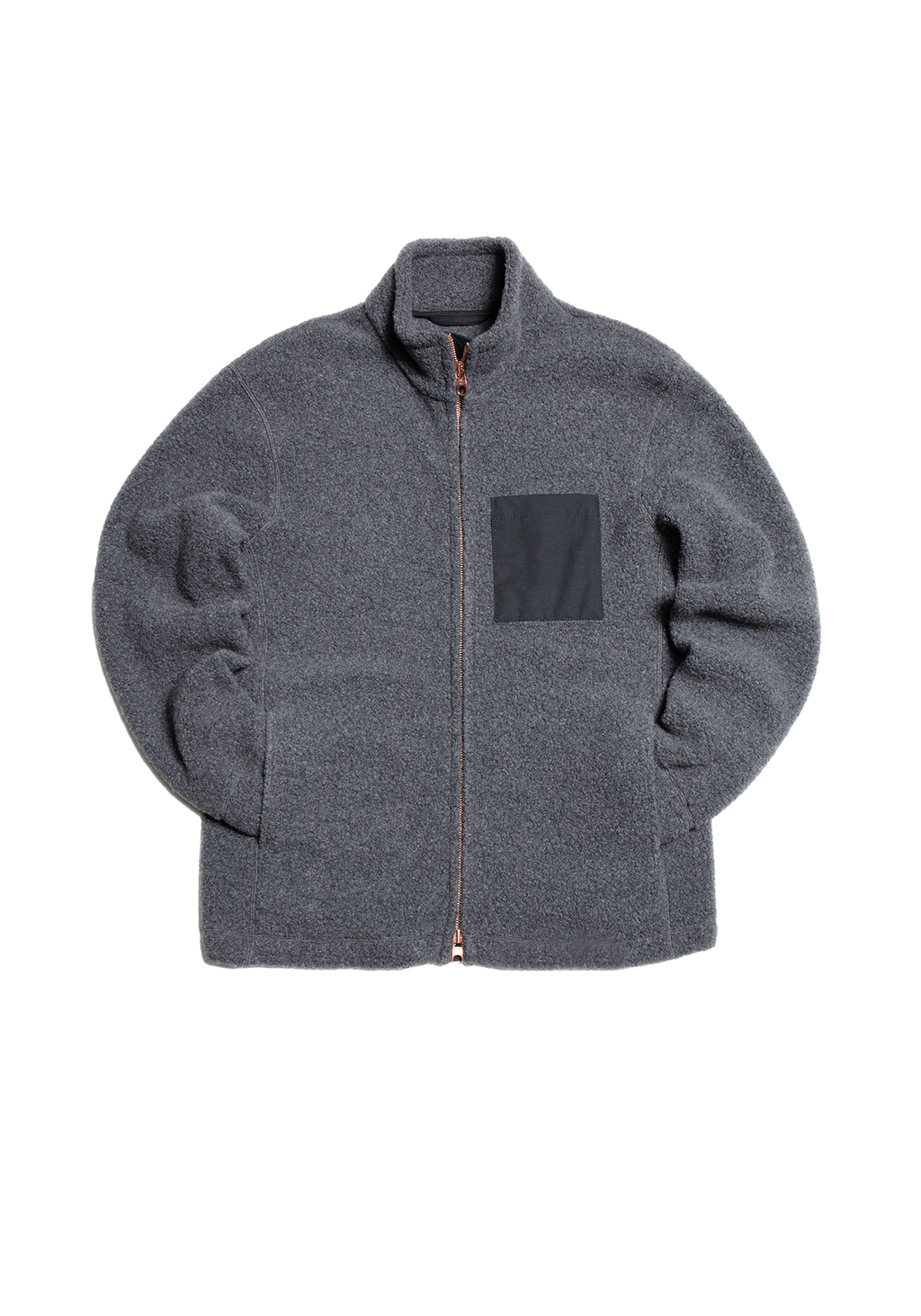 The Zip Up Fleece Jacket - Cobble Grey
