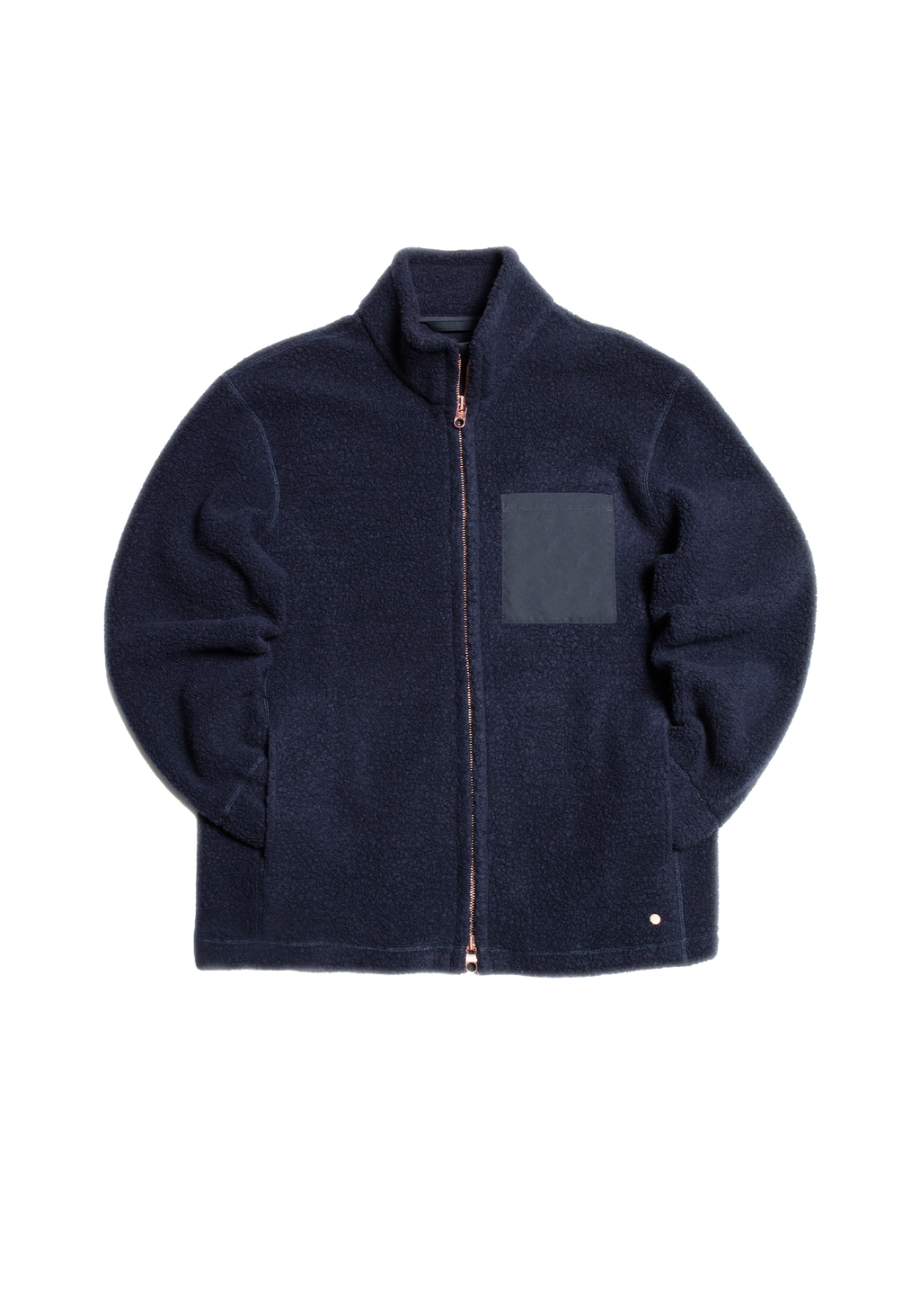 The Zip Up Fleece Jacket - Ink